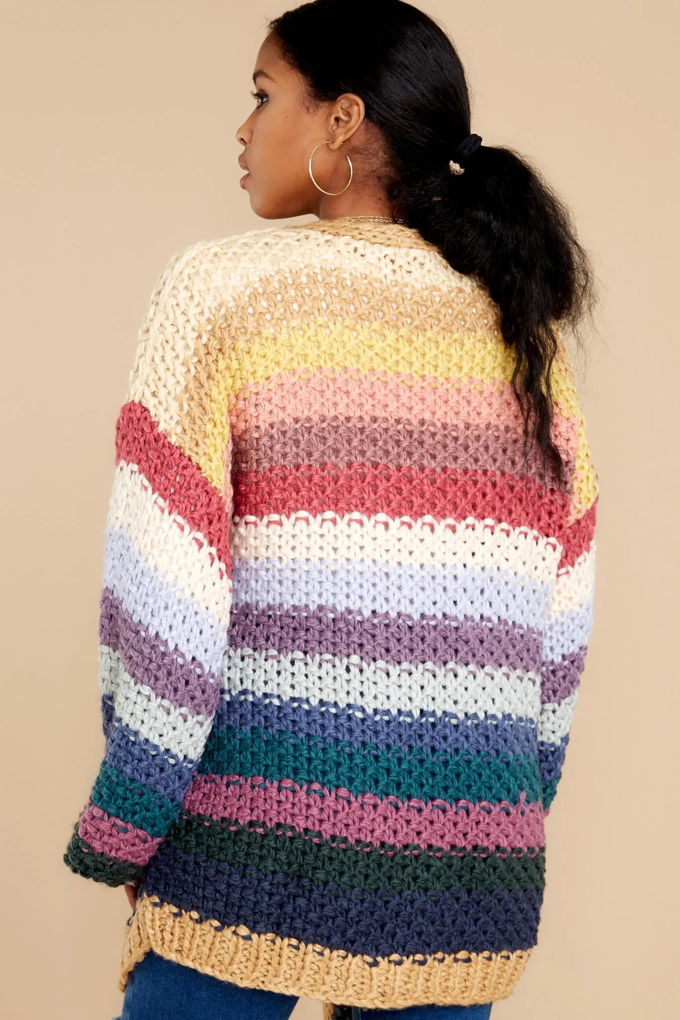 Rainbow Valley Tan Multi Cardigan