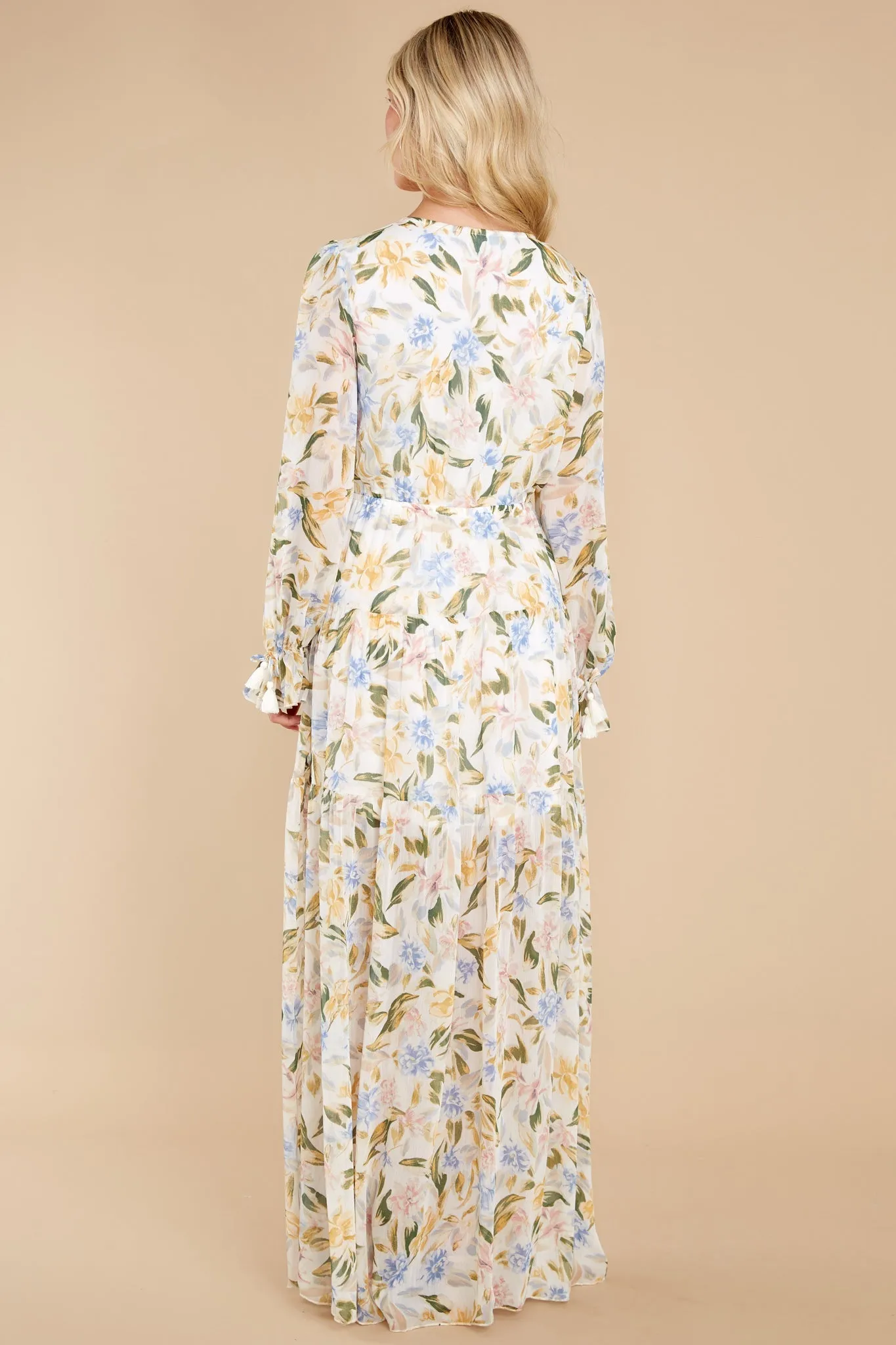 Ready To Flourish White Floral Print Maxi Dress