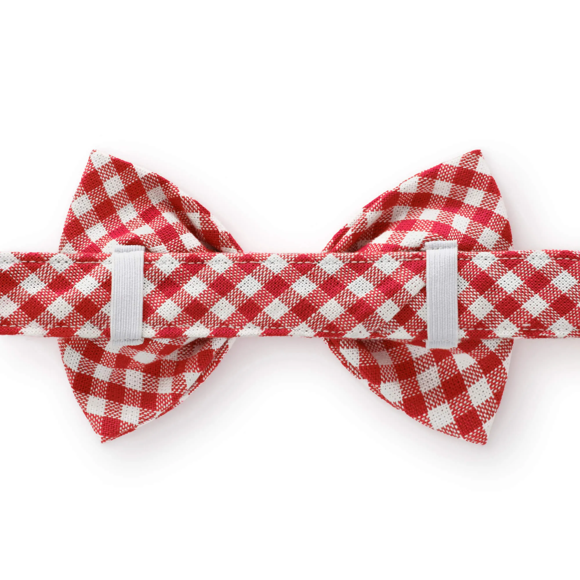 Red Gingham Bow Tie Collar