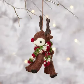 Red-Nose Reindeer Ornament, Nepal