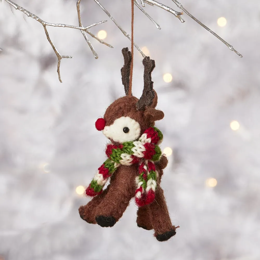 Red-Nose Reindeer Ornament, Nepal