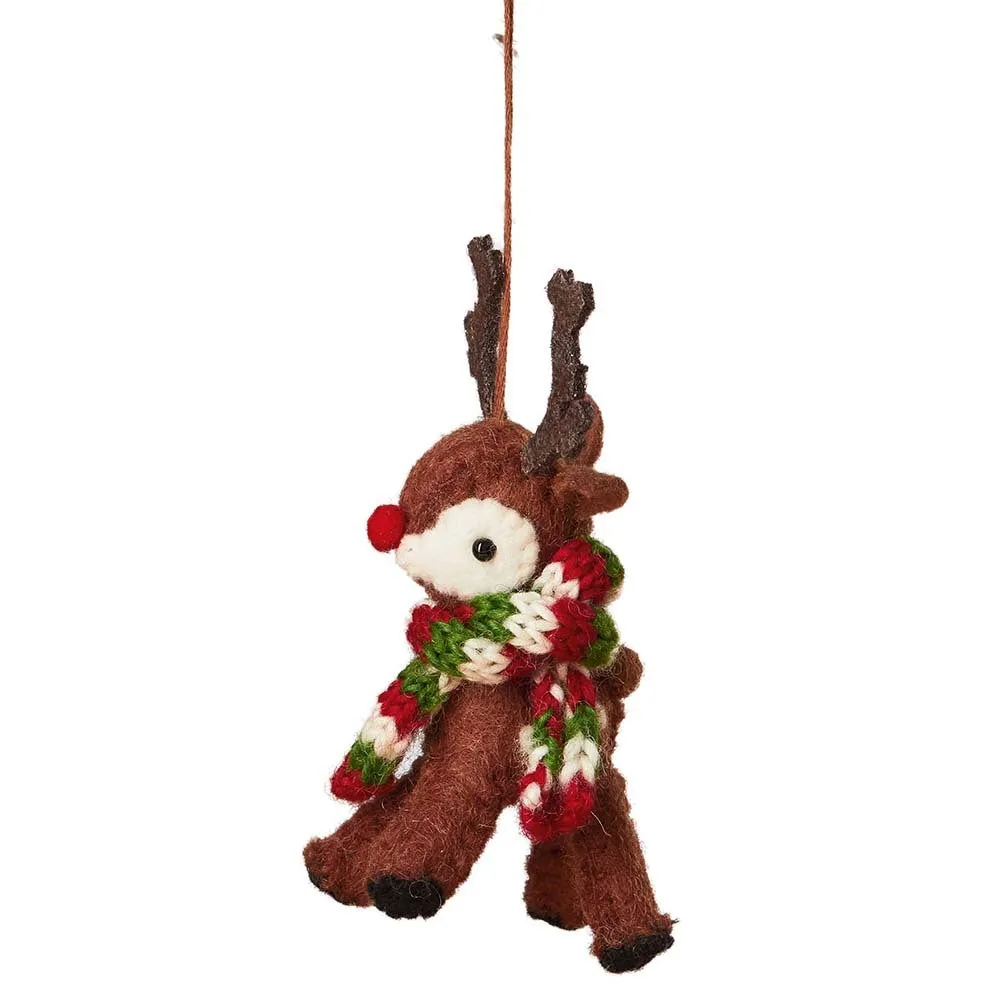 Red-Nose Reindeer Ornament, Nepal