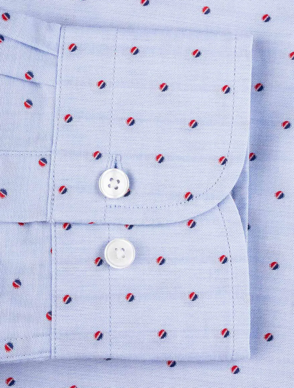 Reg Fit Coupe Dot Button-down Capri Blue