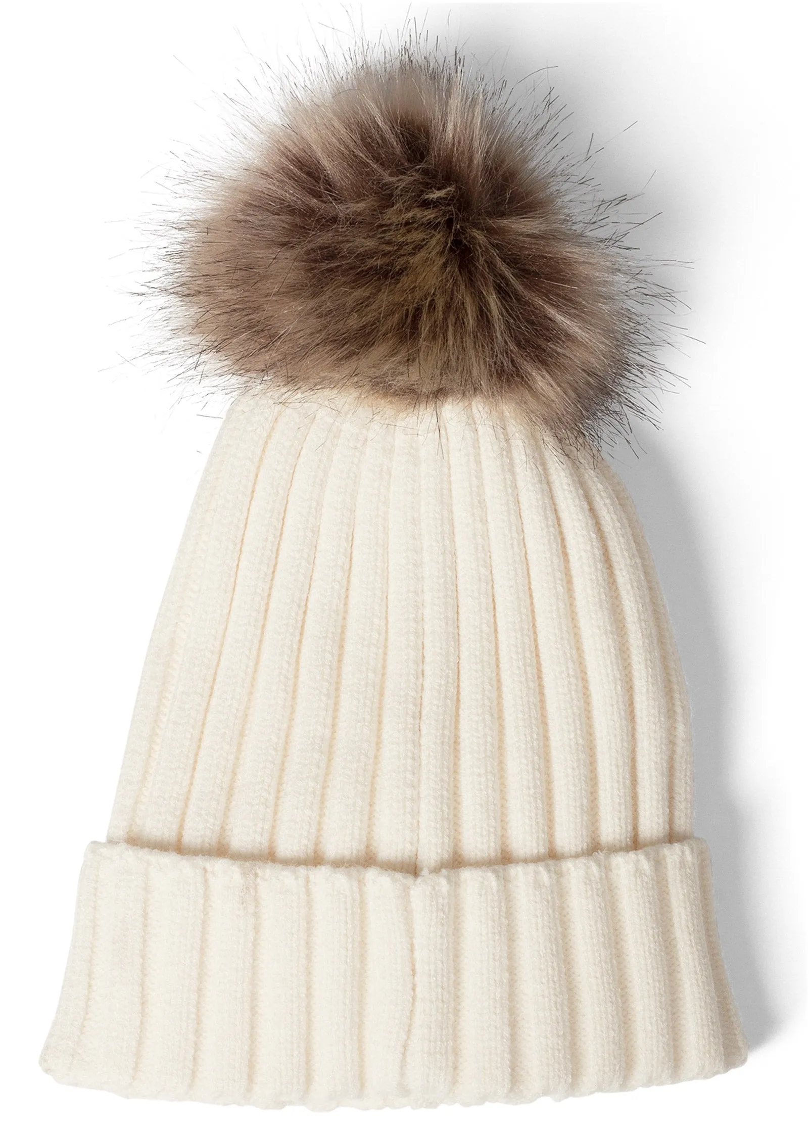 Ribbed Beanie And Scarf Set - Nude