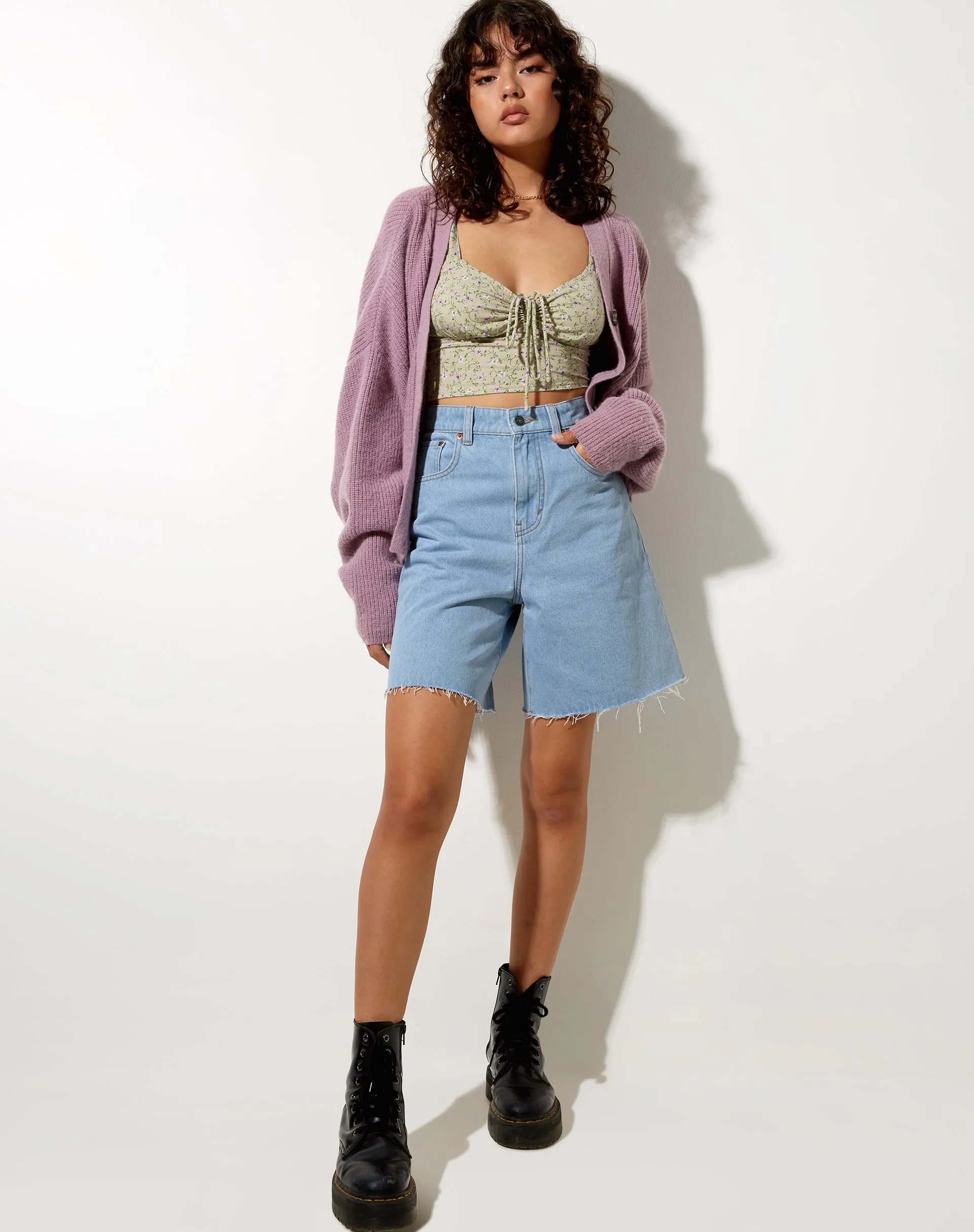 Ridis Vest Crop Top in Parma Violet