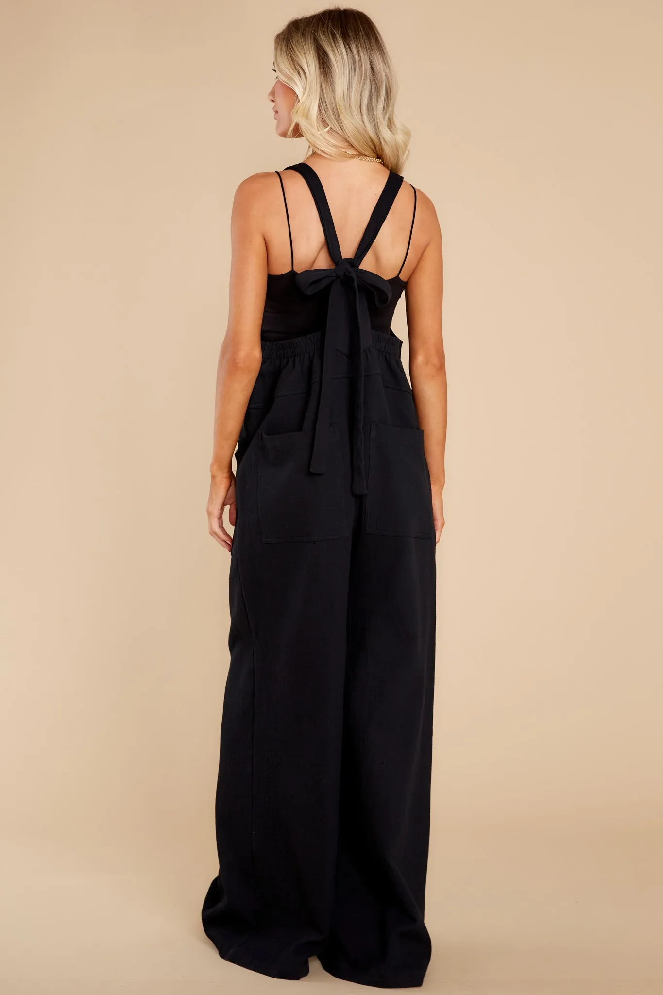 Rooting For Romance Black Jumpsuit