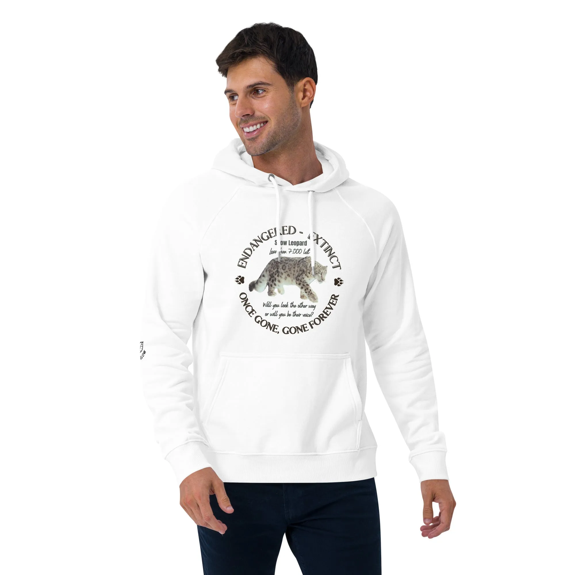 Save Snow Leopard, Unisex raglan hoodie