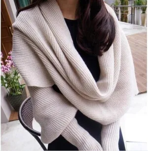 Scarf With Sleeves