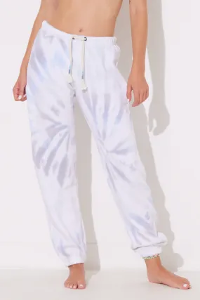 Seaside Blue Tie Dye Burnout Joggers