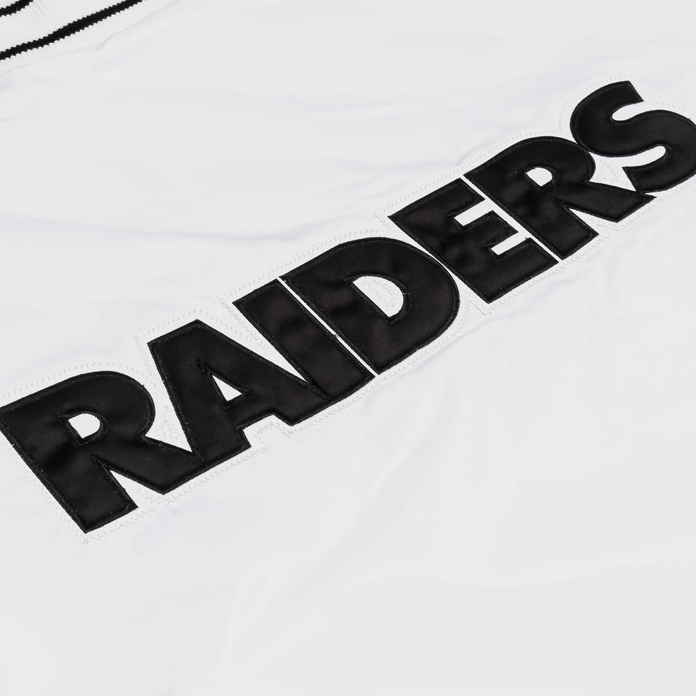 Shoe Palace Exclusive Las Vegas Raiders Satin Varsity Mens Jacket (White/Black)