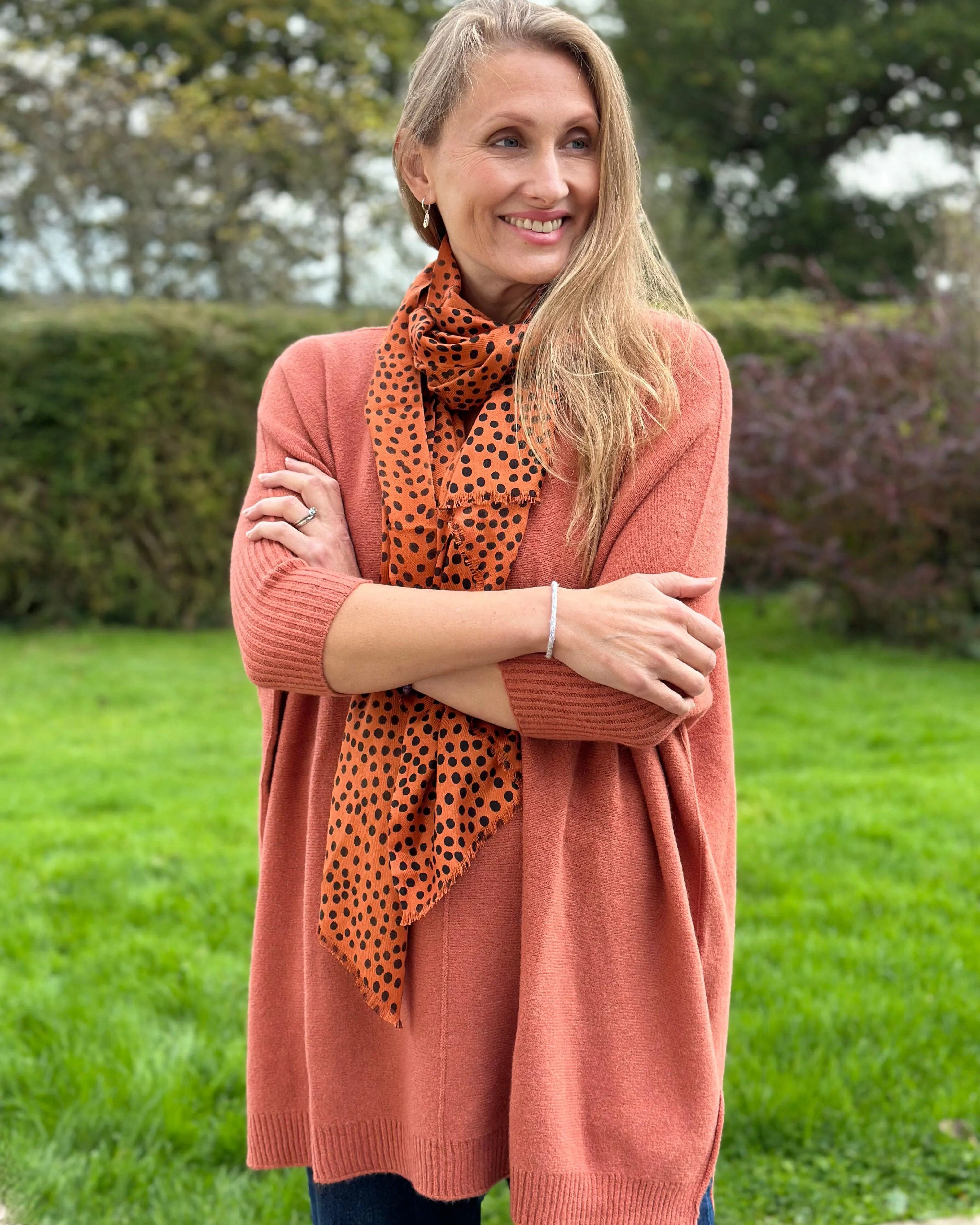 Sienna Polka Dot Bamboo Viscose Scarf