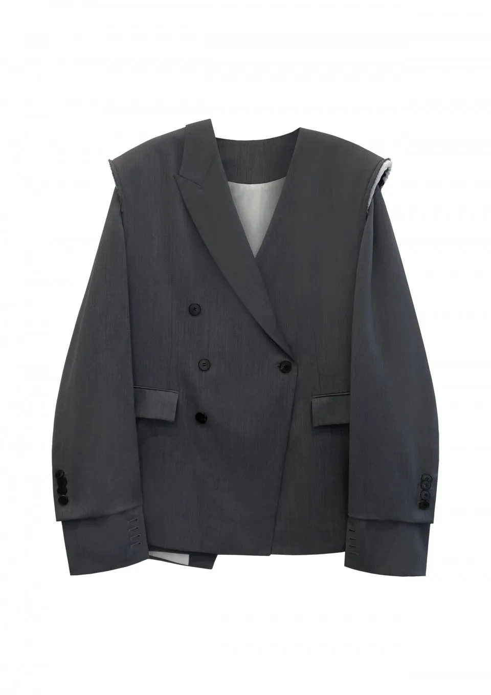 Signature off sleeve origami blazer