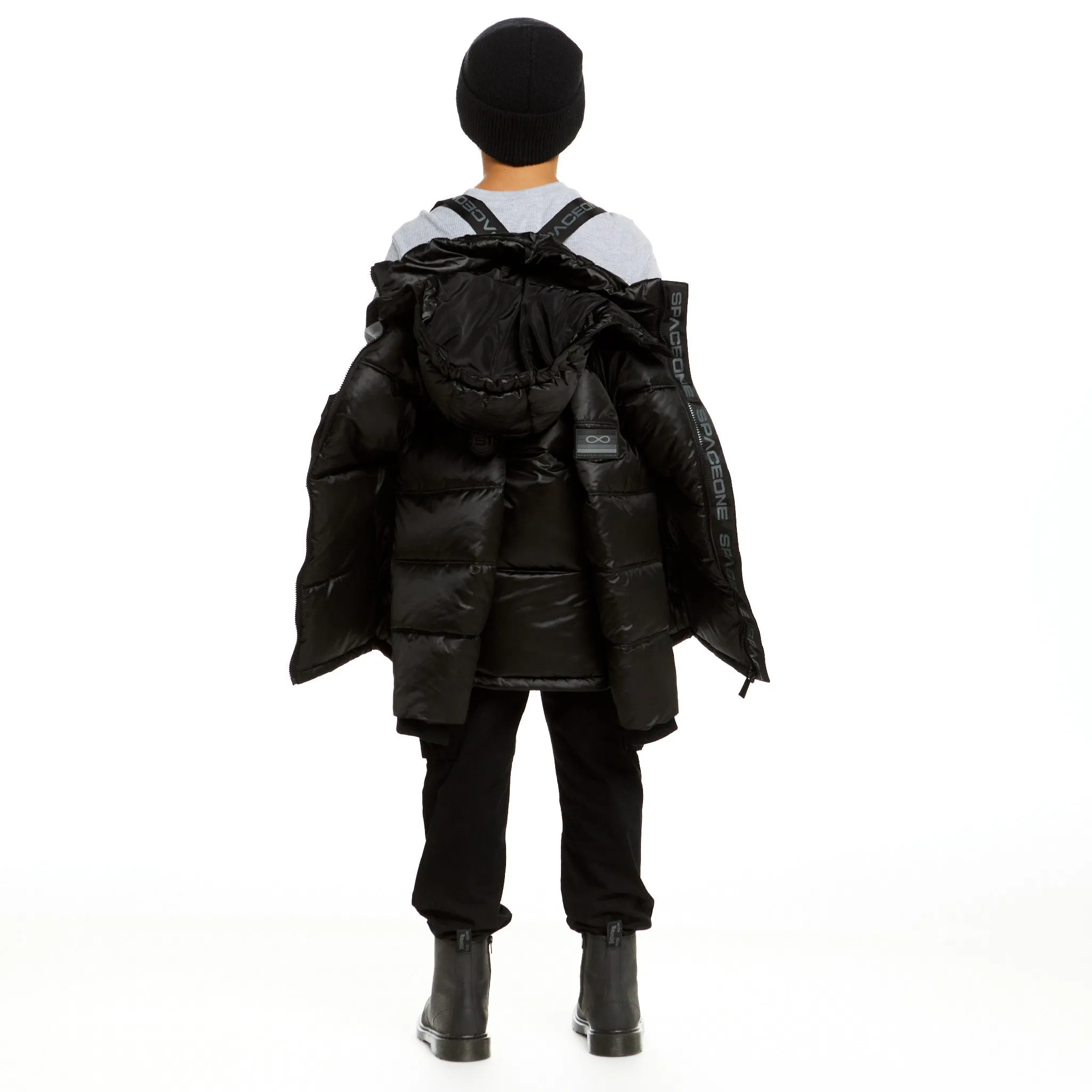 SPACEONE x Andy & Evan® | Galactic Puffer Jacket | Deep Space Black