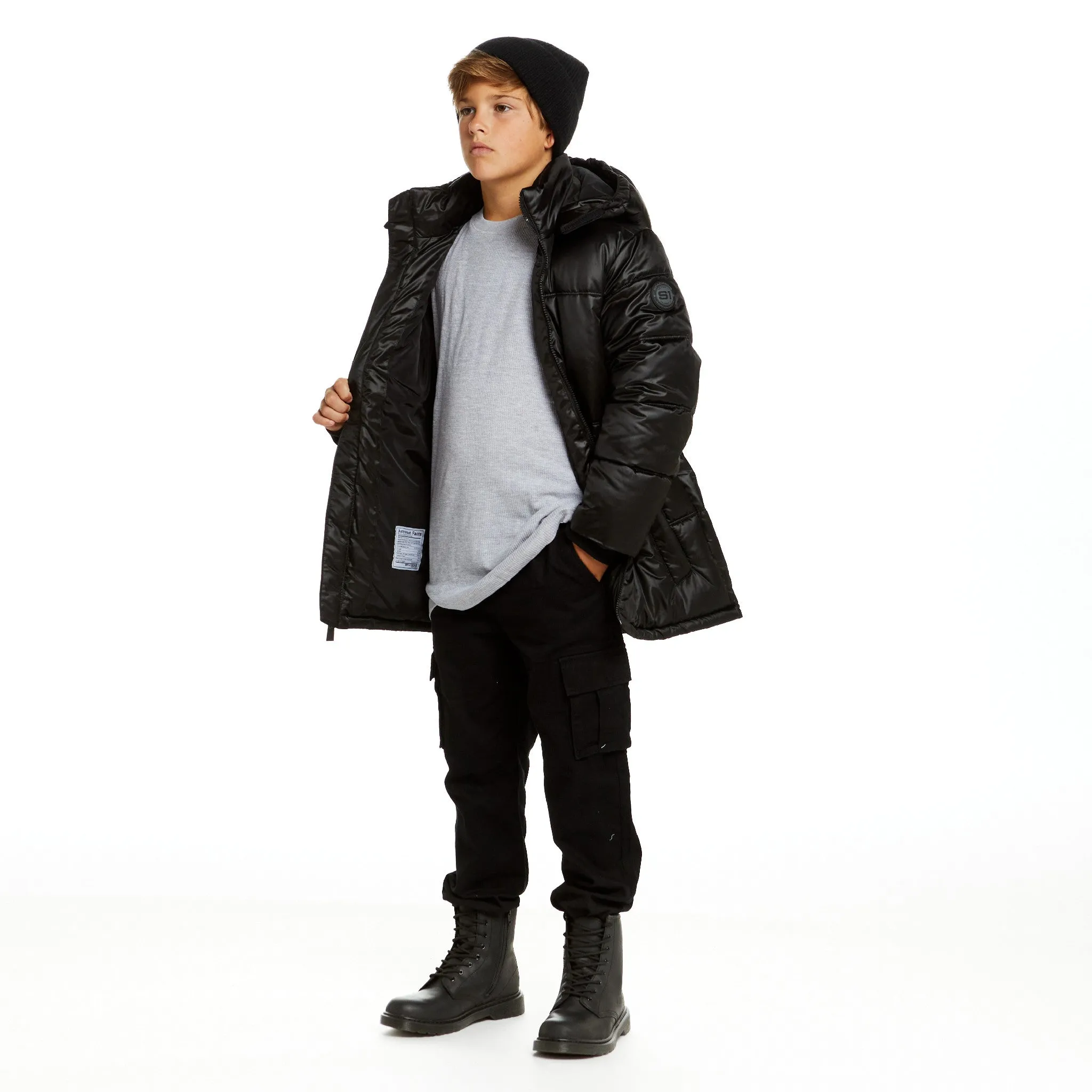 SPACEONE x Andy & Evan® | Galactic Puffer Jacket | Deep Space Black