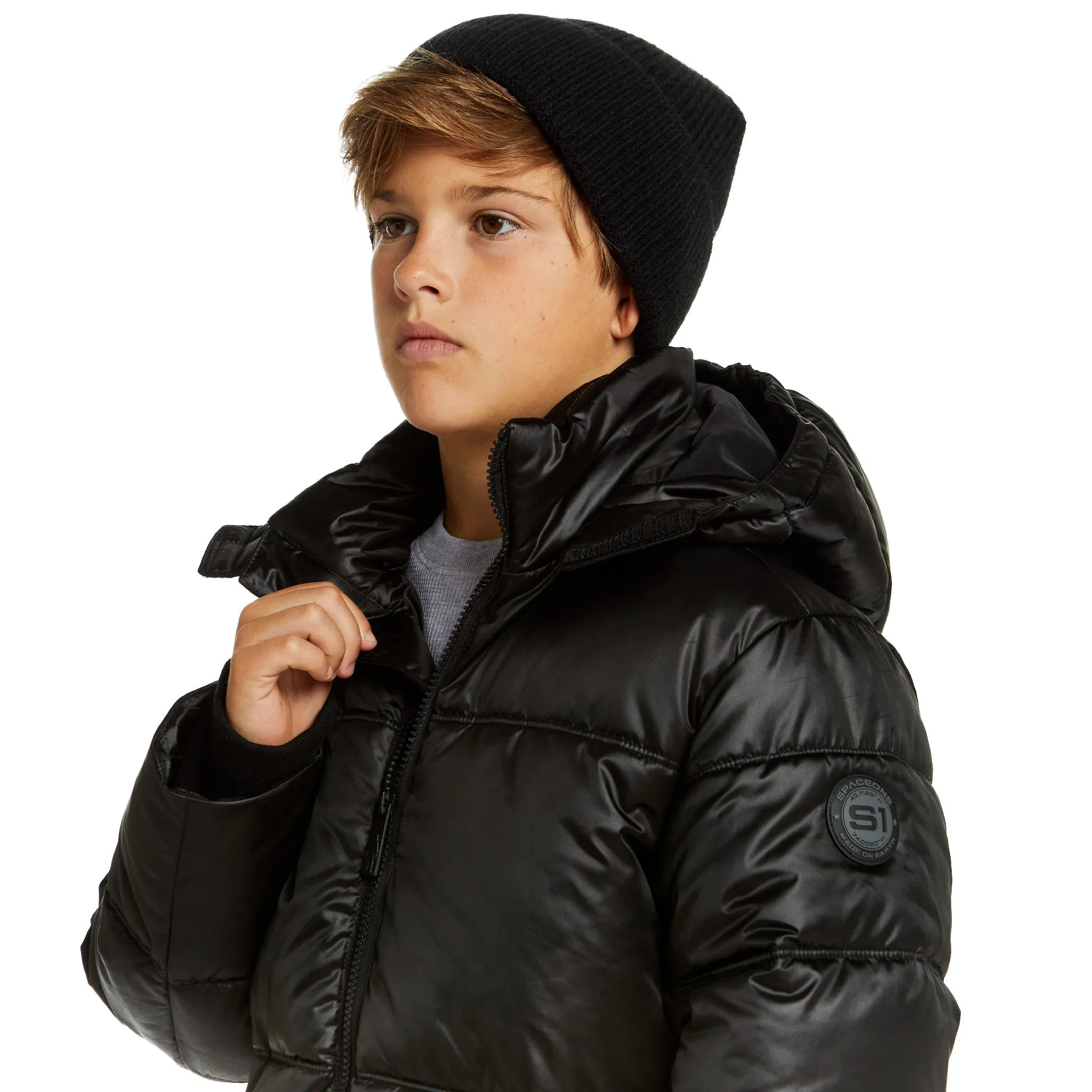 SPACEONE x Andy & Evan® | Galactic Puffer Jacket | Deep Space Black