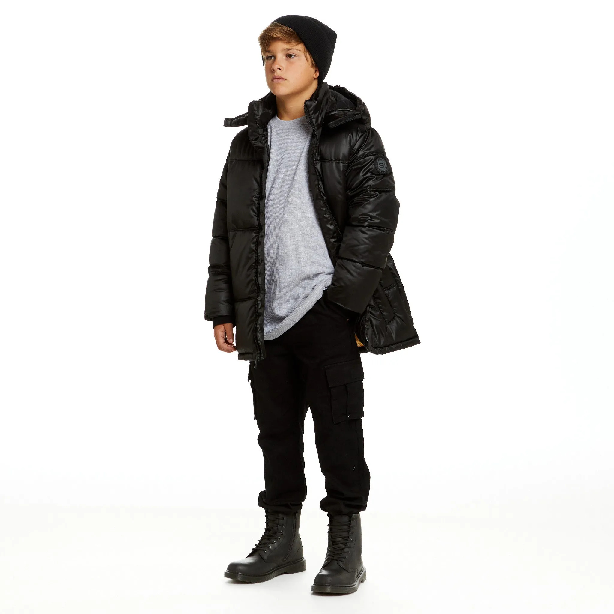 SPACEONE x Andy & Evan® | Galactic Puffer Jacket | Deep Space Black