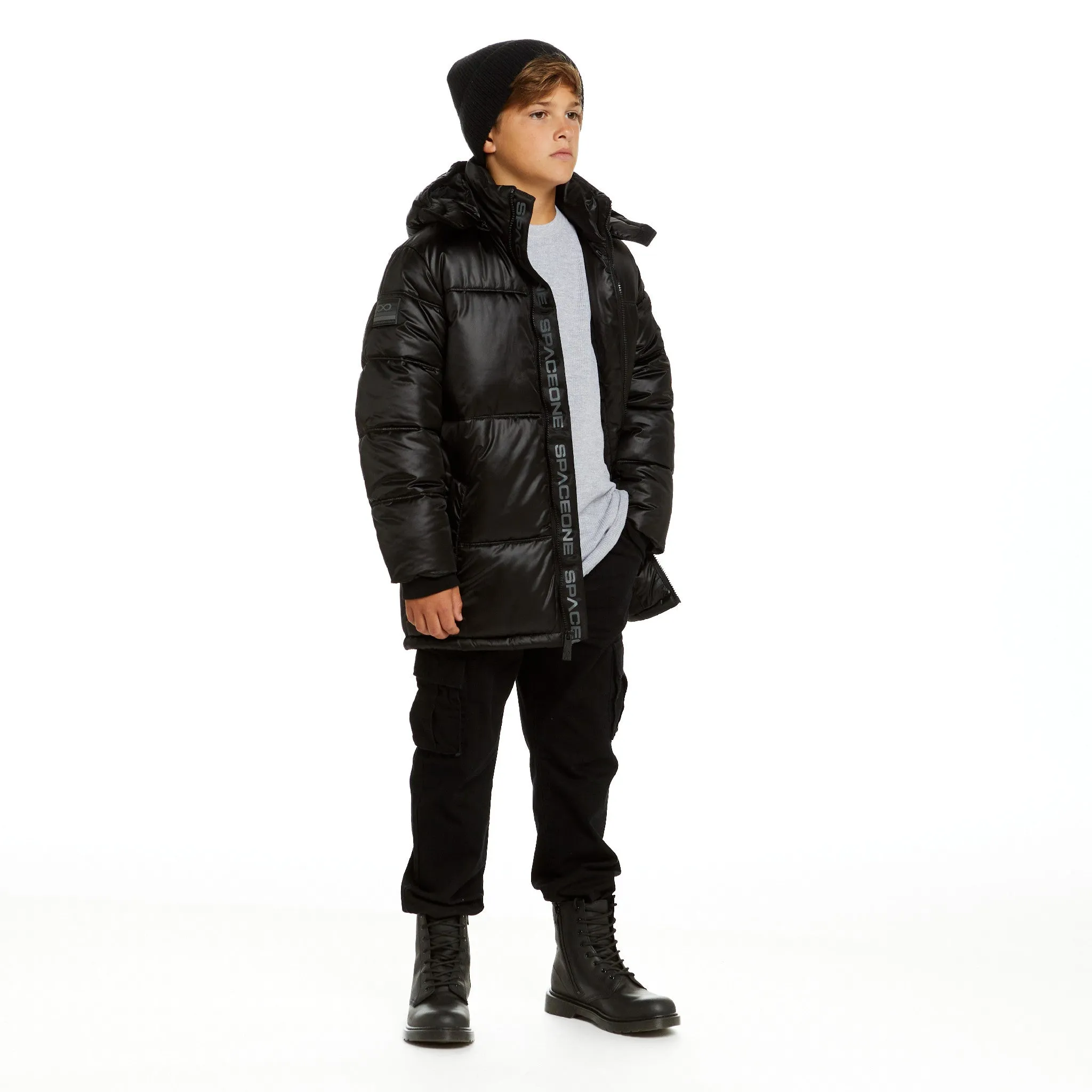 SPACEONE x Andy & Evan® | Galactic Puffer Jacket | Deep Space Black