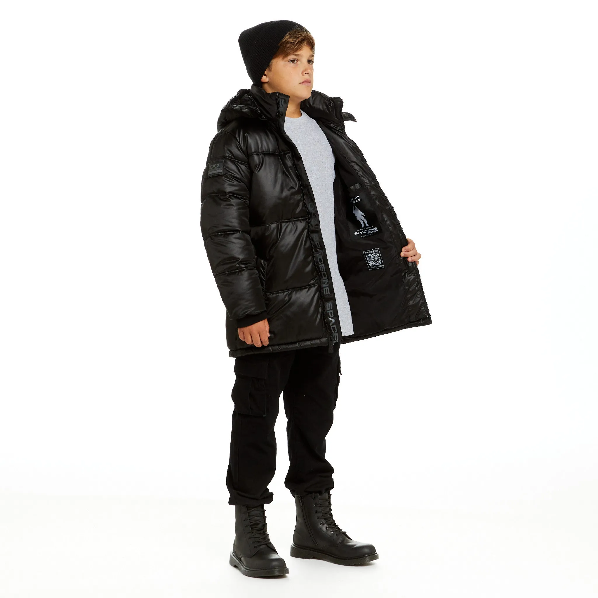 SPACEONE x Andy & Evan® | Galactic Puffer Jacket | Deep Space Black