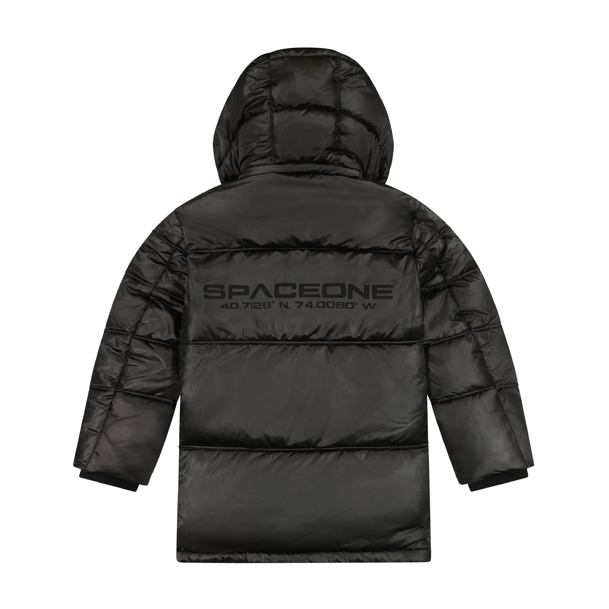 SPACEONE x Andy & Evan® | Galactic Puffer Jacket | Deep Space Black