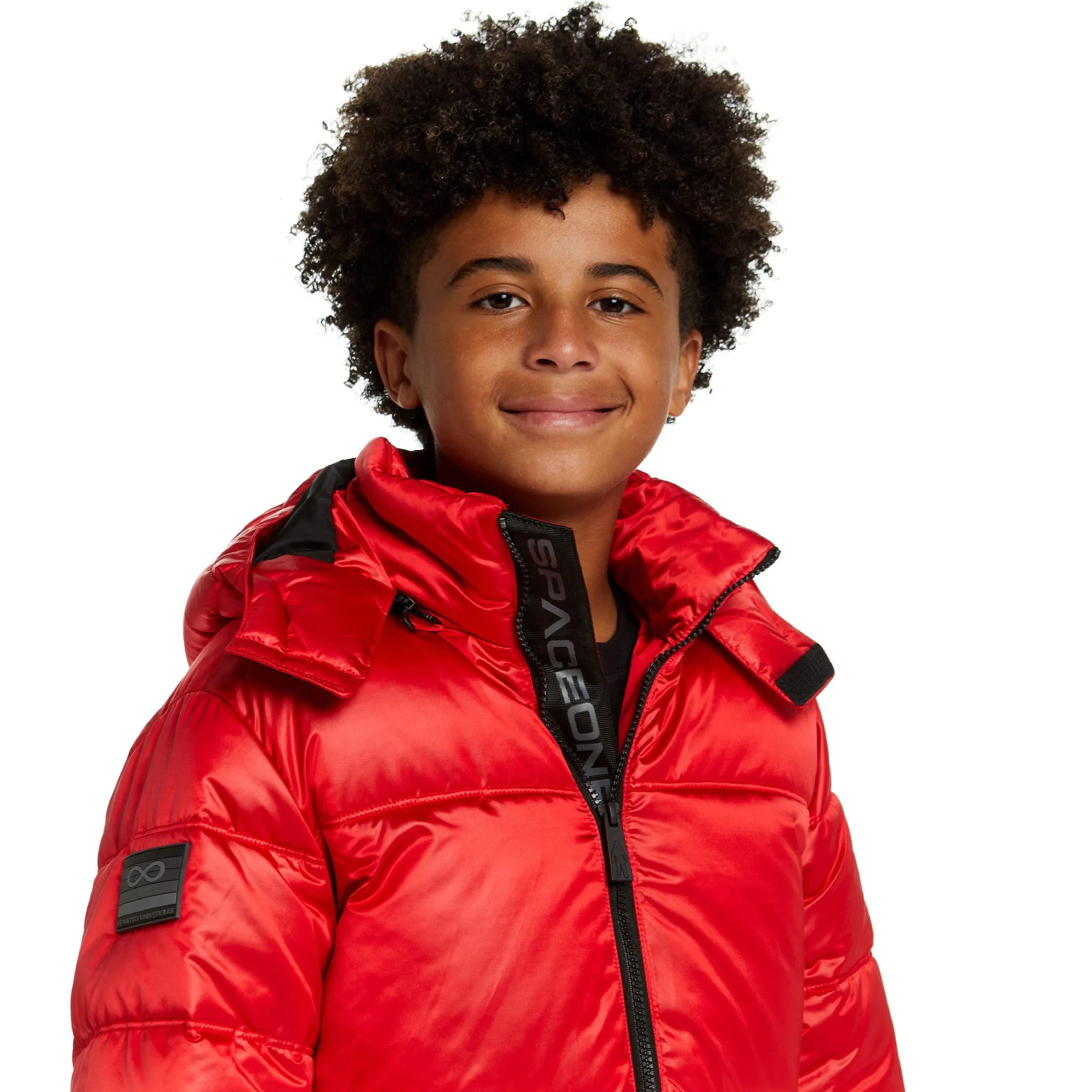 SPACEONE x Andy & Evan® | Galactic Puffer Jacket | Mars Red