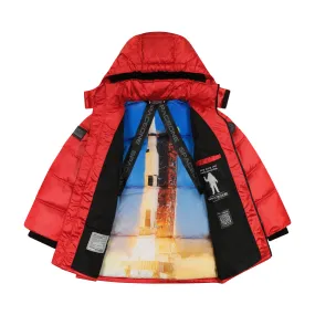 SPACEONE x Andy & Evan® | Galactic Puffer Jacket | Mars Red