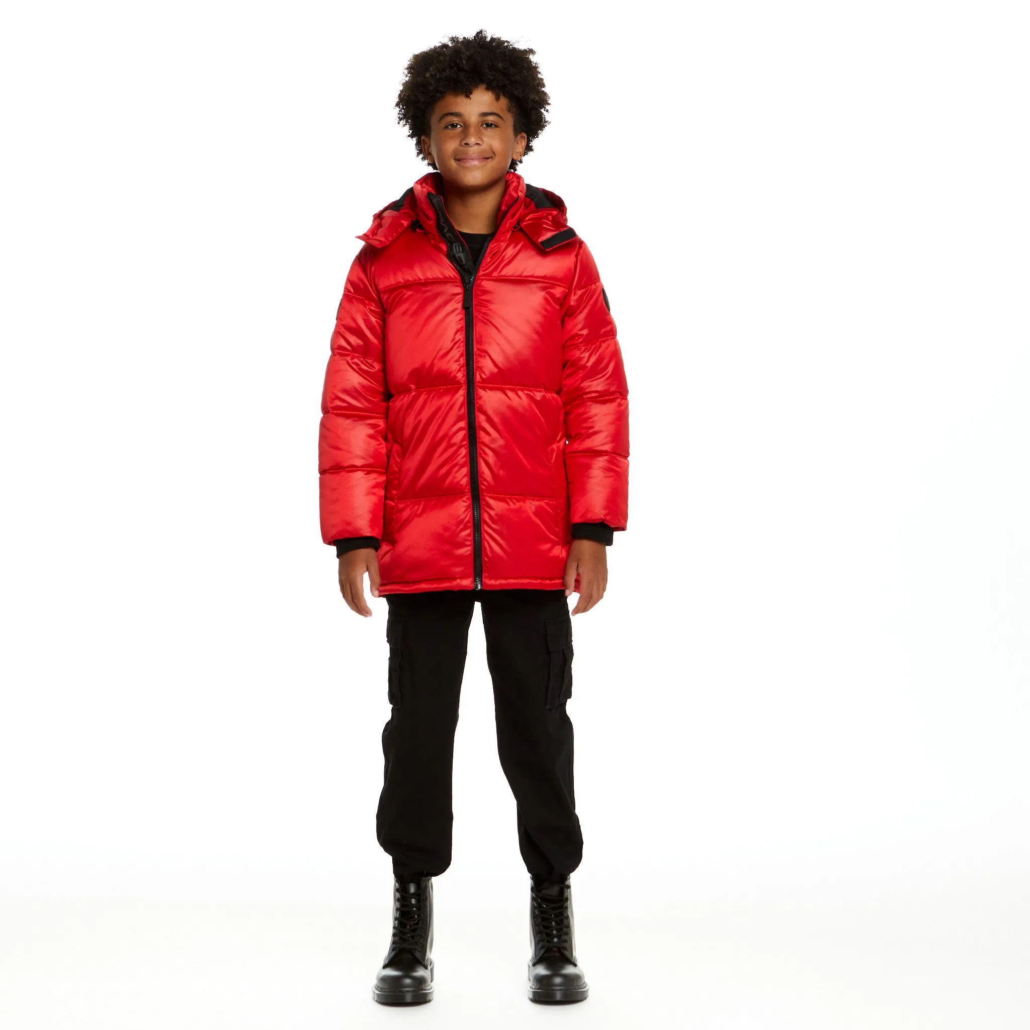 SPACEONE x Andy & Evan® | Galactic Puffer Jacket | Mars Red