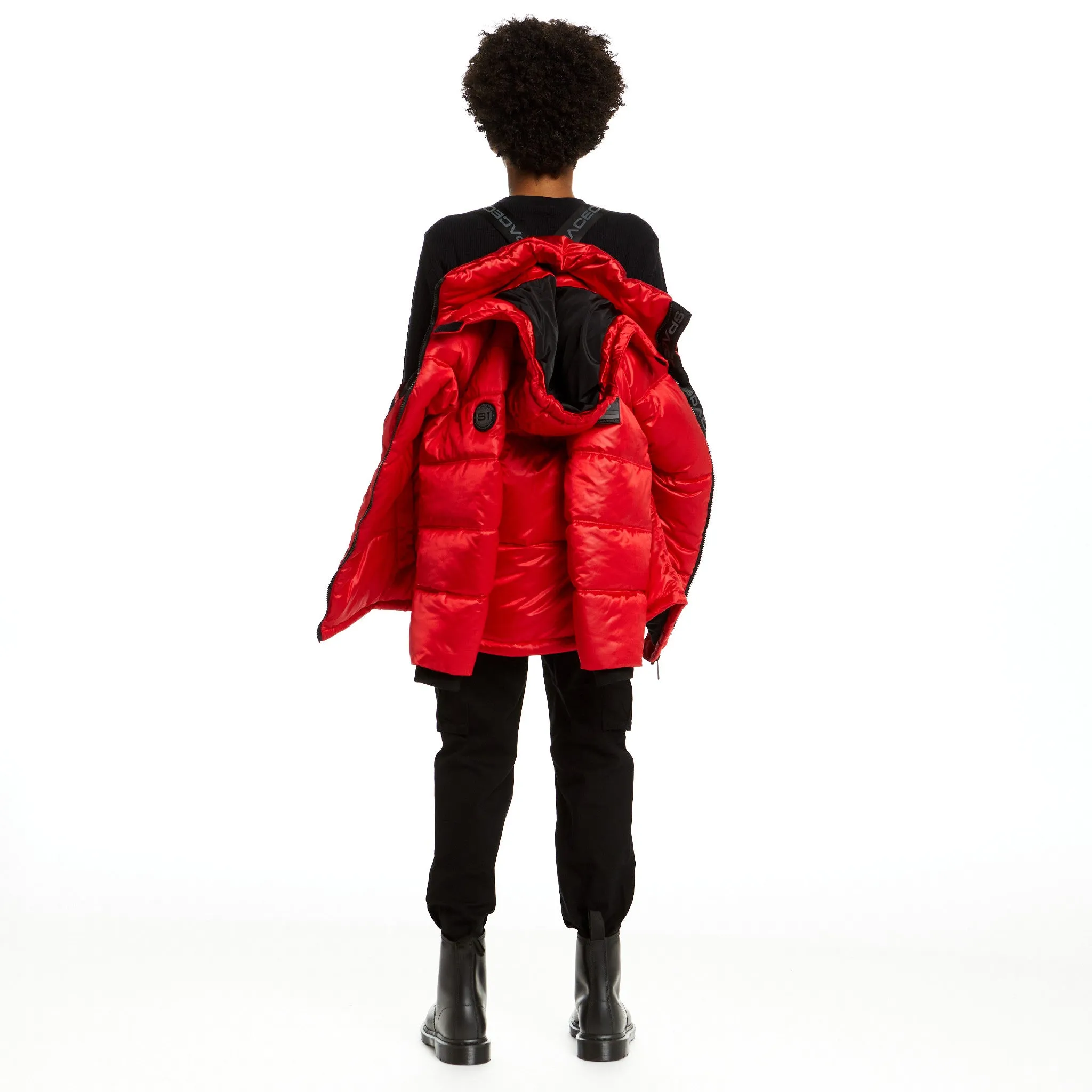 SPACEONE x Andy & Evan® | Galactic Puffer Jacket | Mars Red