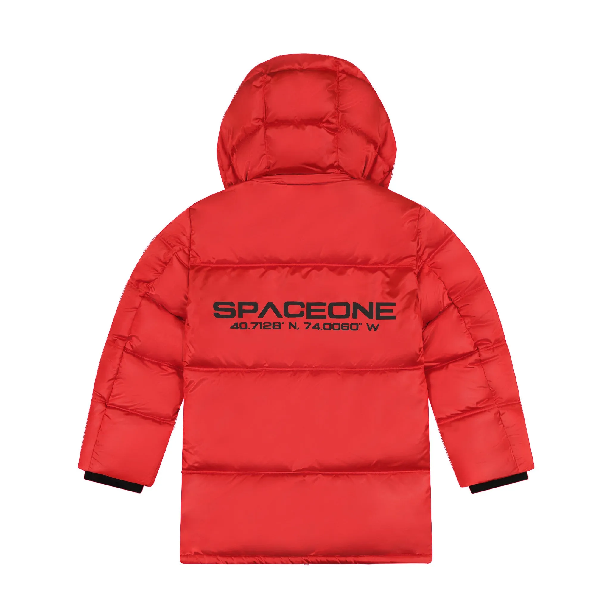 SPACEONE x Andy & Evan® | Galactic Puffer Jacket | Mars Red