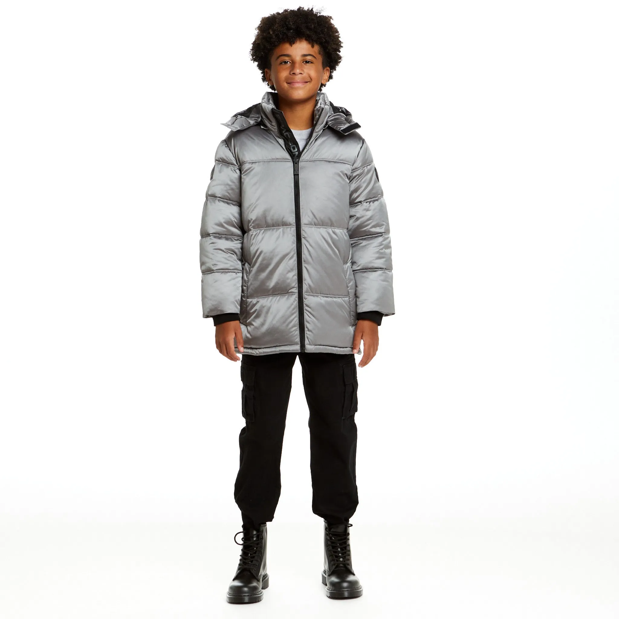 SPACEONE x Andy & Evan® | Galactic Puffer Jacket | Moon Grey