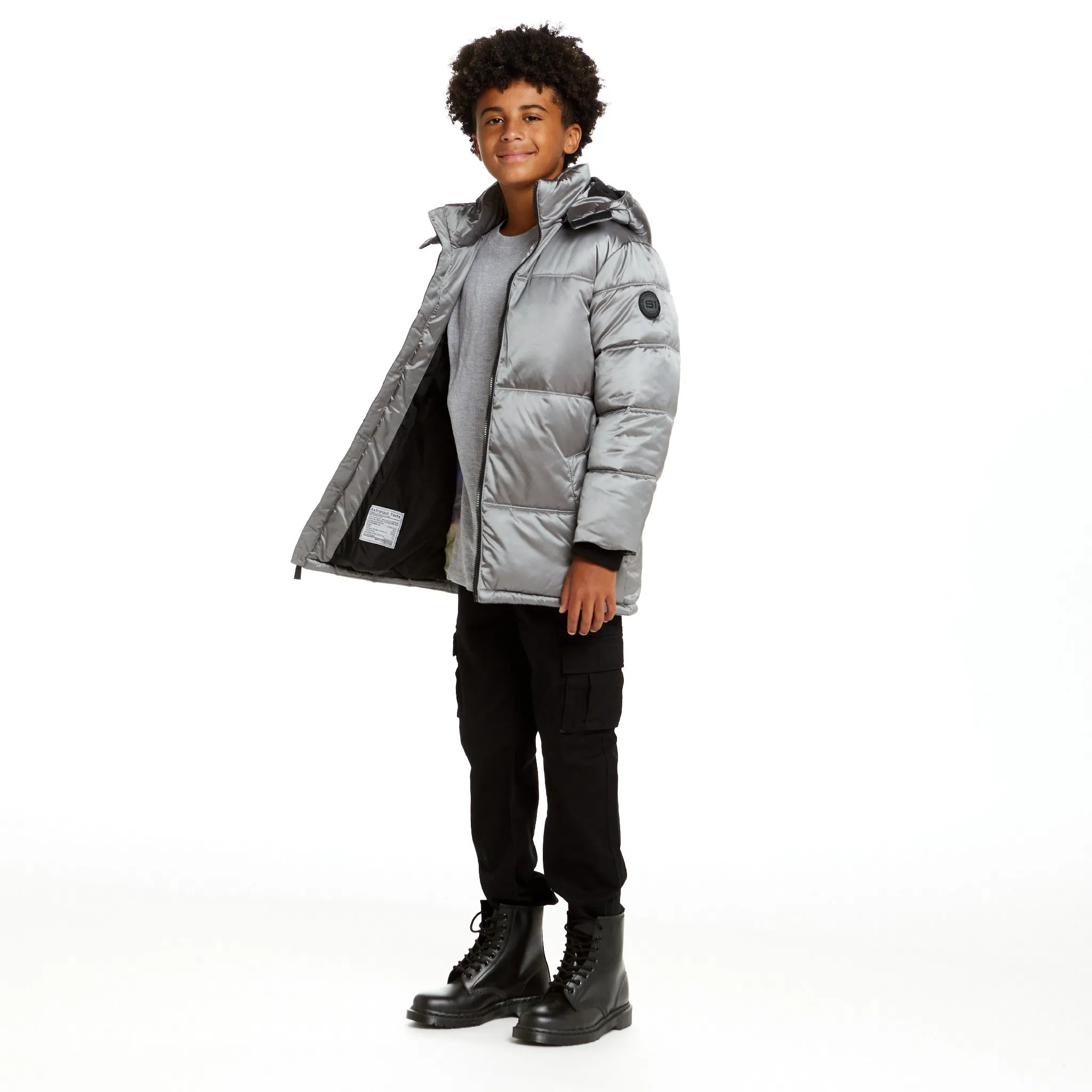 SPACEONE x Andy & Evan® | Galactic Puffer Jacket | Moon Grey