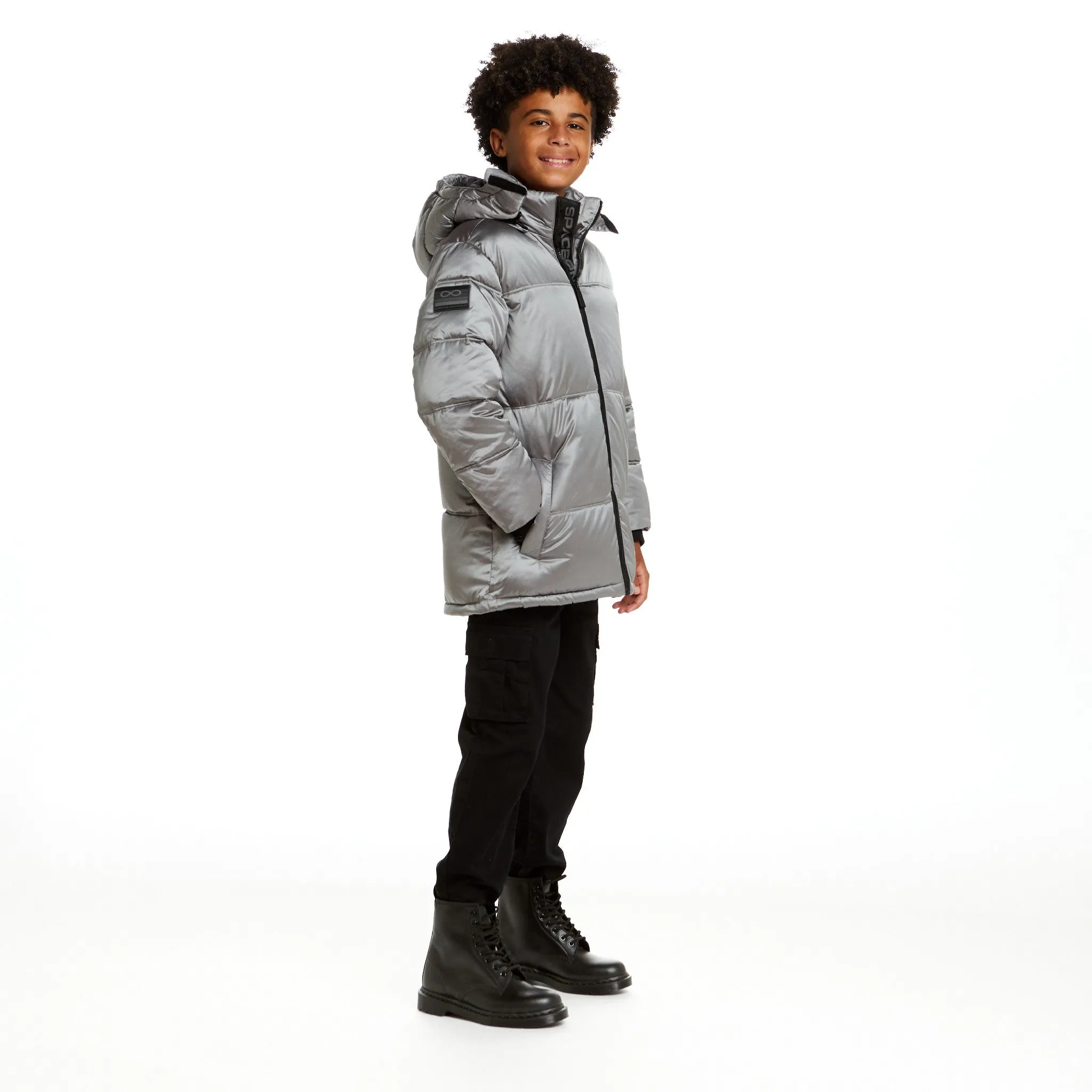 SPACEONE x Andy & Evan® | Galactic Puffer Jacket | Moon Grey