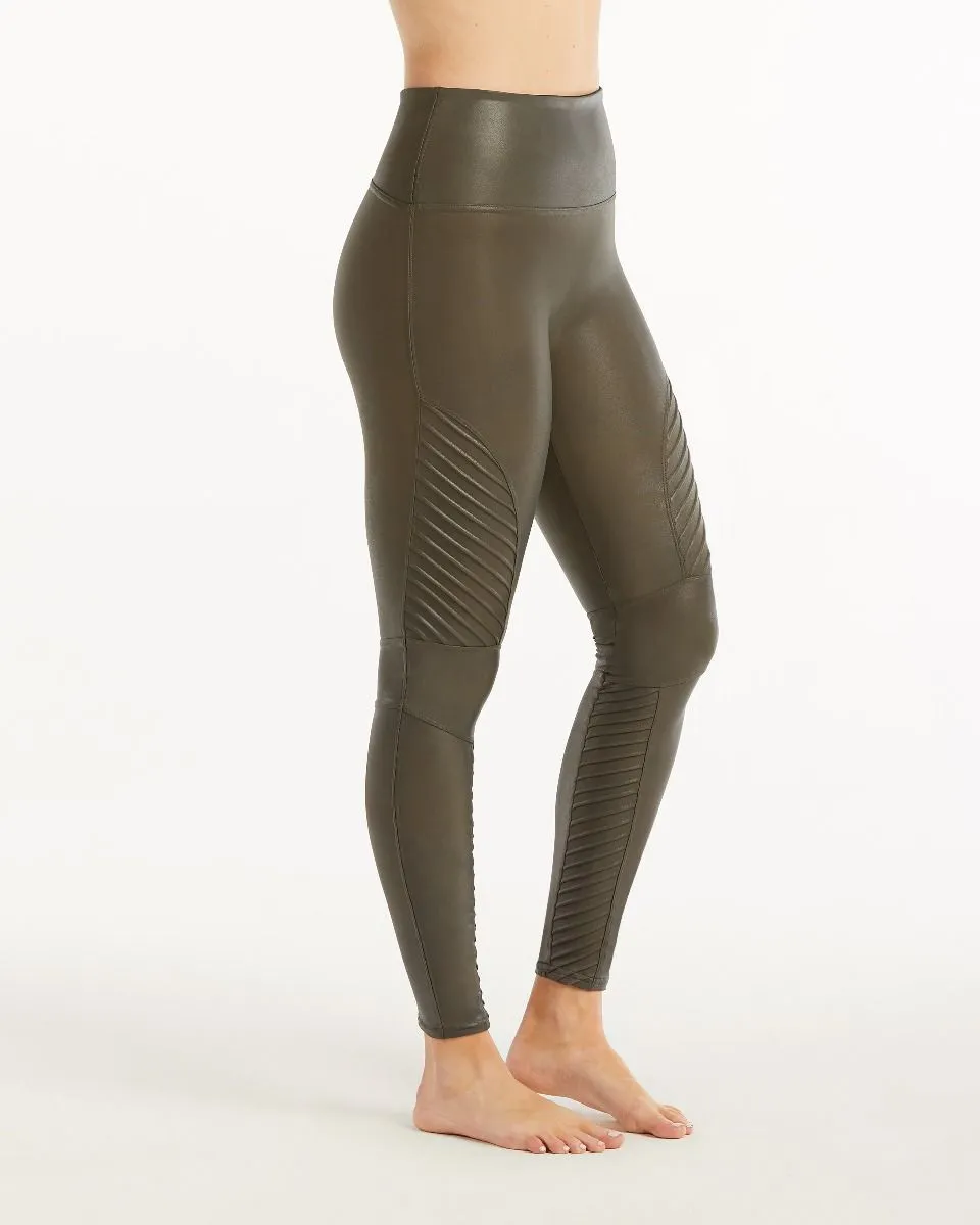 SPANX - Faux Leather Moto Legging Gunmetal