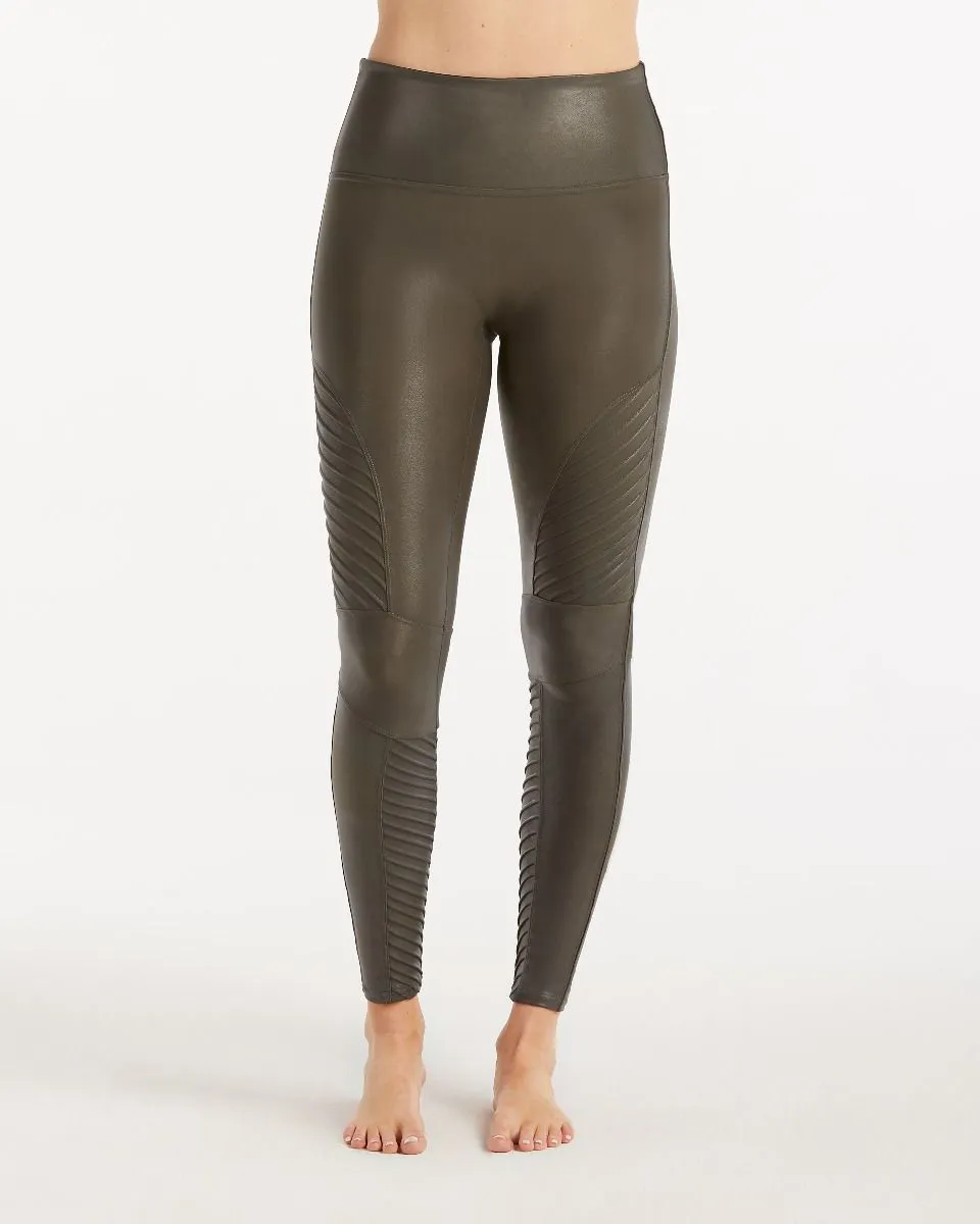 SPANX - Faux Leather Moto Legging Gunmetal