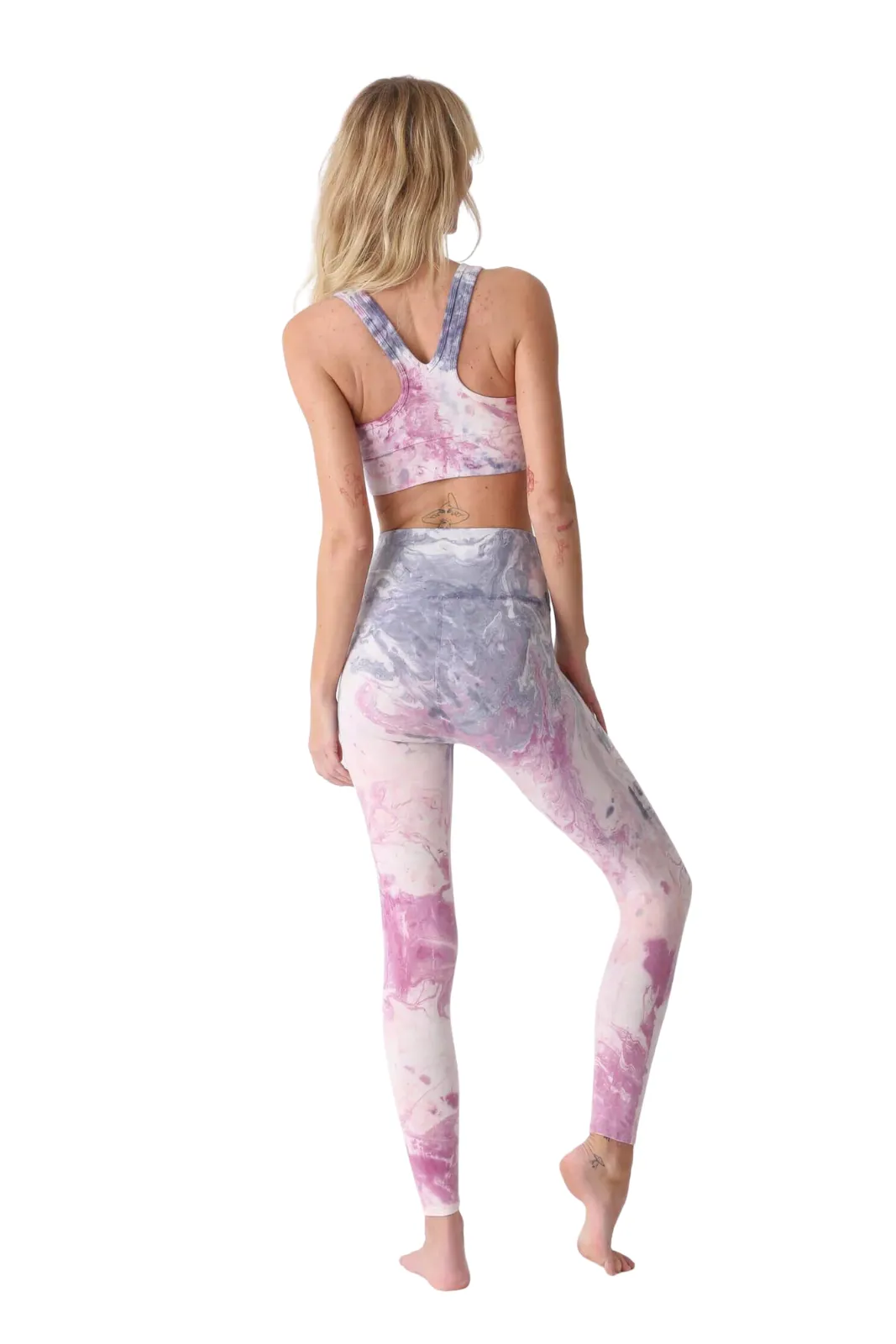 Sunset Legging, Marble Rose/Stone Blue