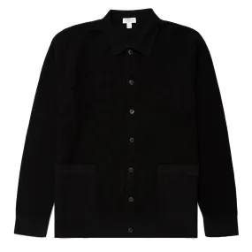 Sunspel Knitted Jacket Black