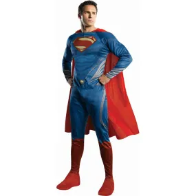 Superman Man Of Steel Men's Jumpsuit w/ Cape Mens Costume