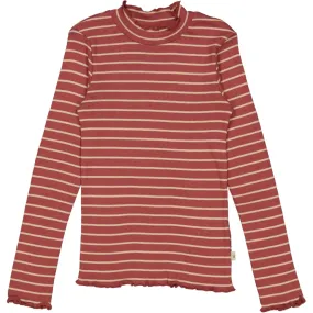 T-shirt Louann - apple butter stripe