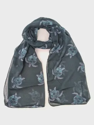 Talia the Turtle Scarf Deep Sea Green