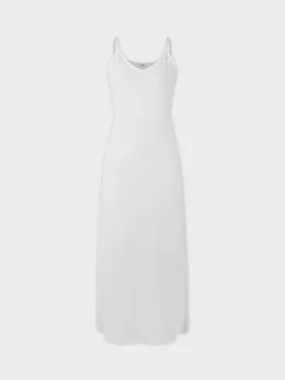 Textured Slip Dress-White