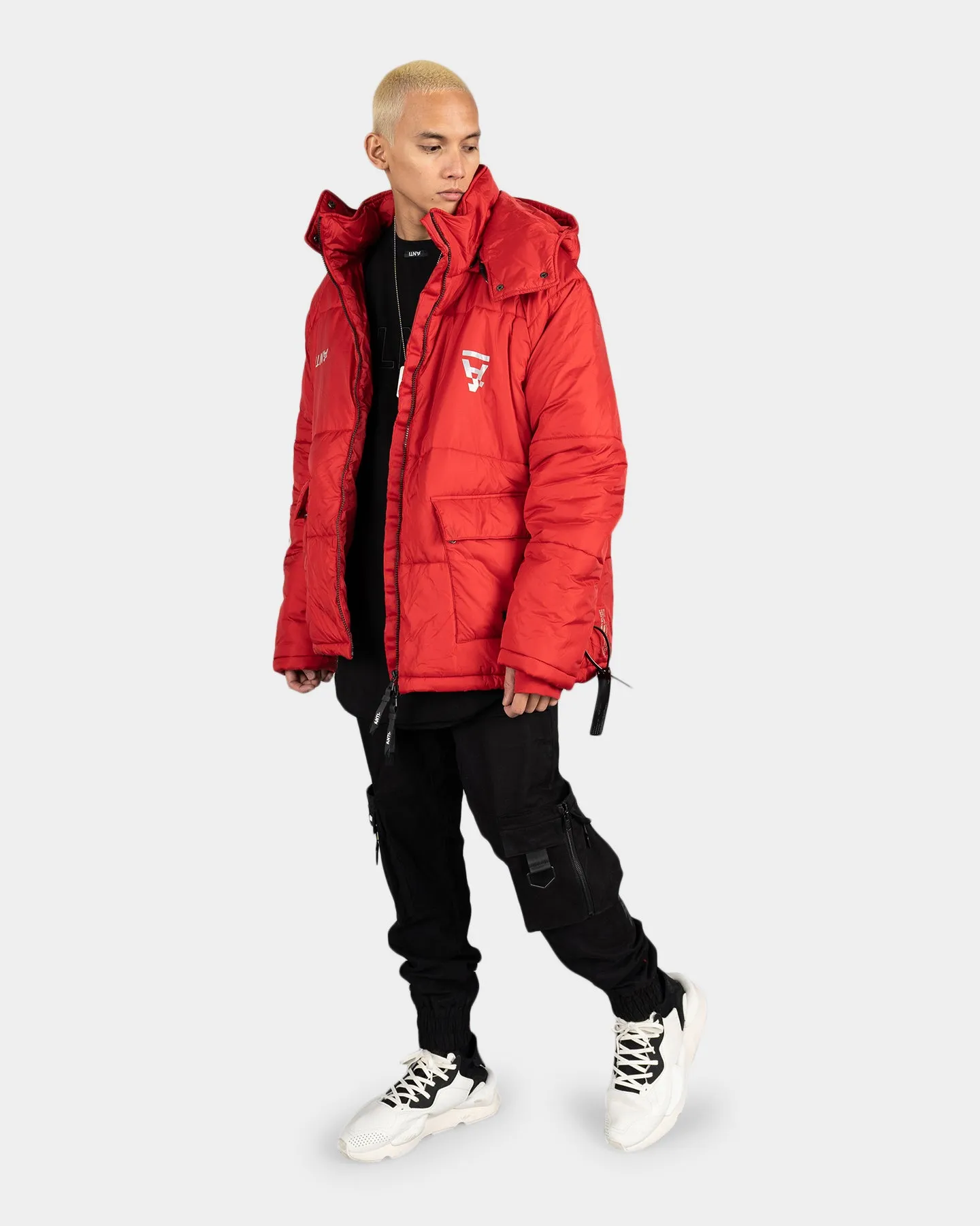 The Anti Order Hyphen ATD Puffer Jacket Red/White