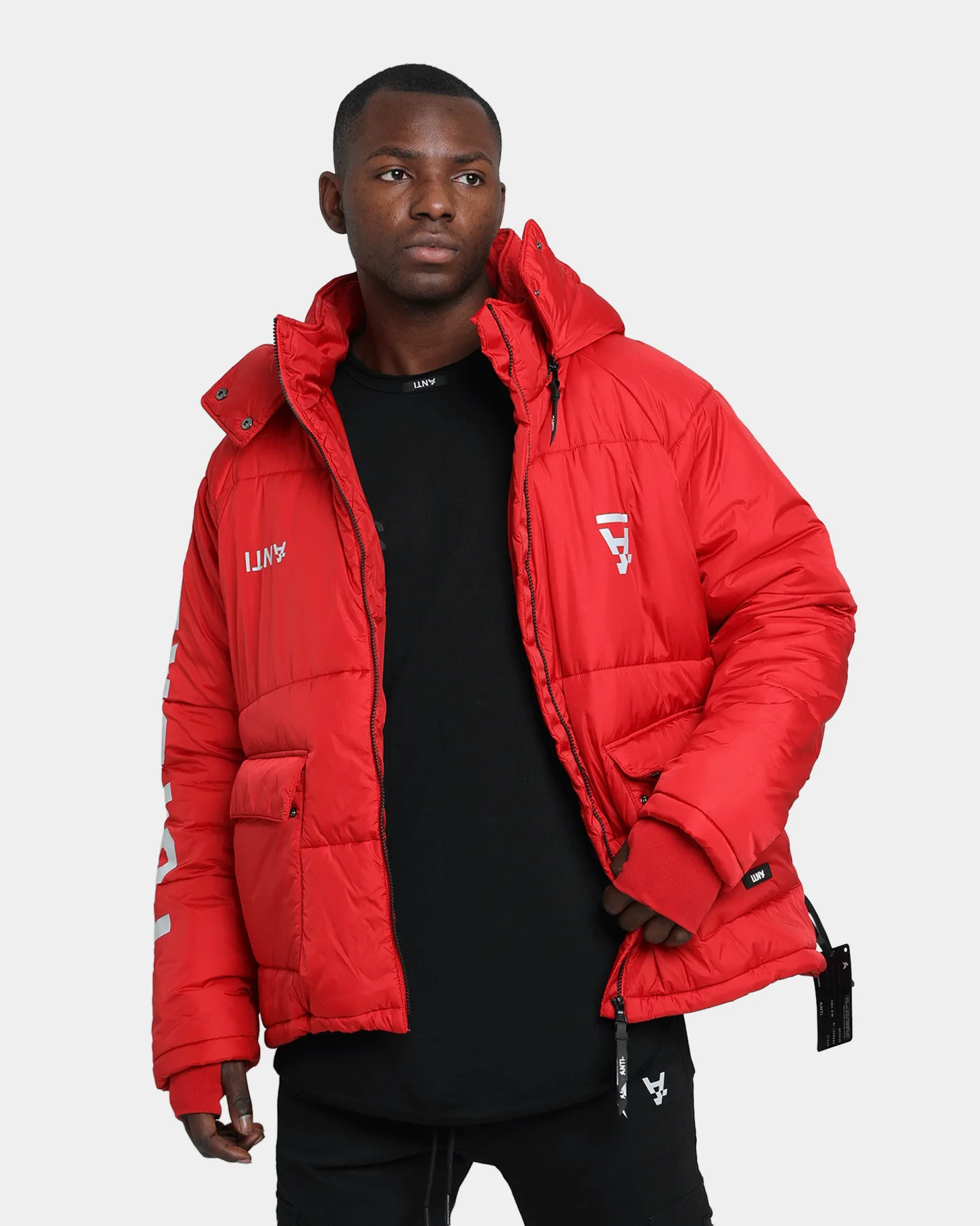 The Anti Order Hyphen ATD Puffer Jacket Red/White