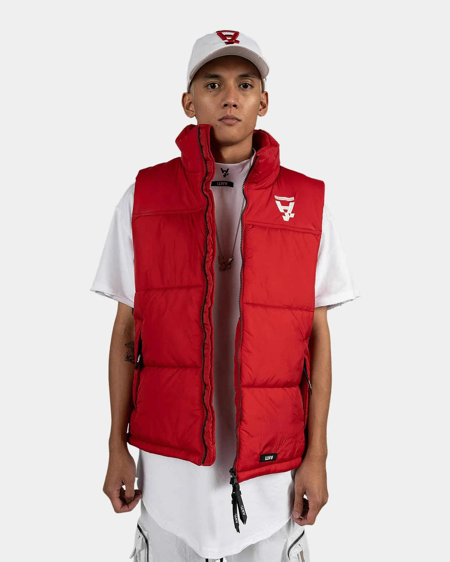 The Anti-Order Hyphen ATD Puffer Vest Red