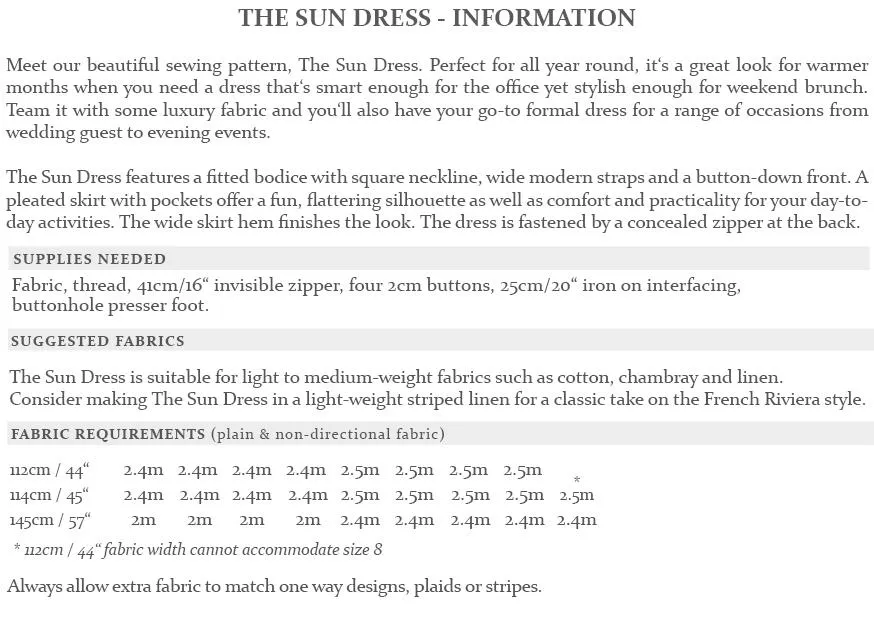 The Avid Seamstress - The Sun Dress