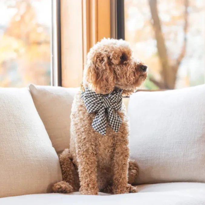 The Foggy Dog - Houndstooth Flannel Lady Bow Tie