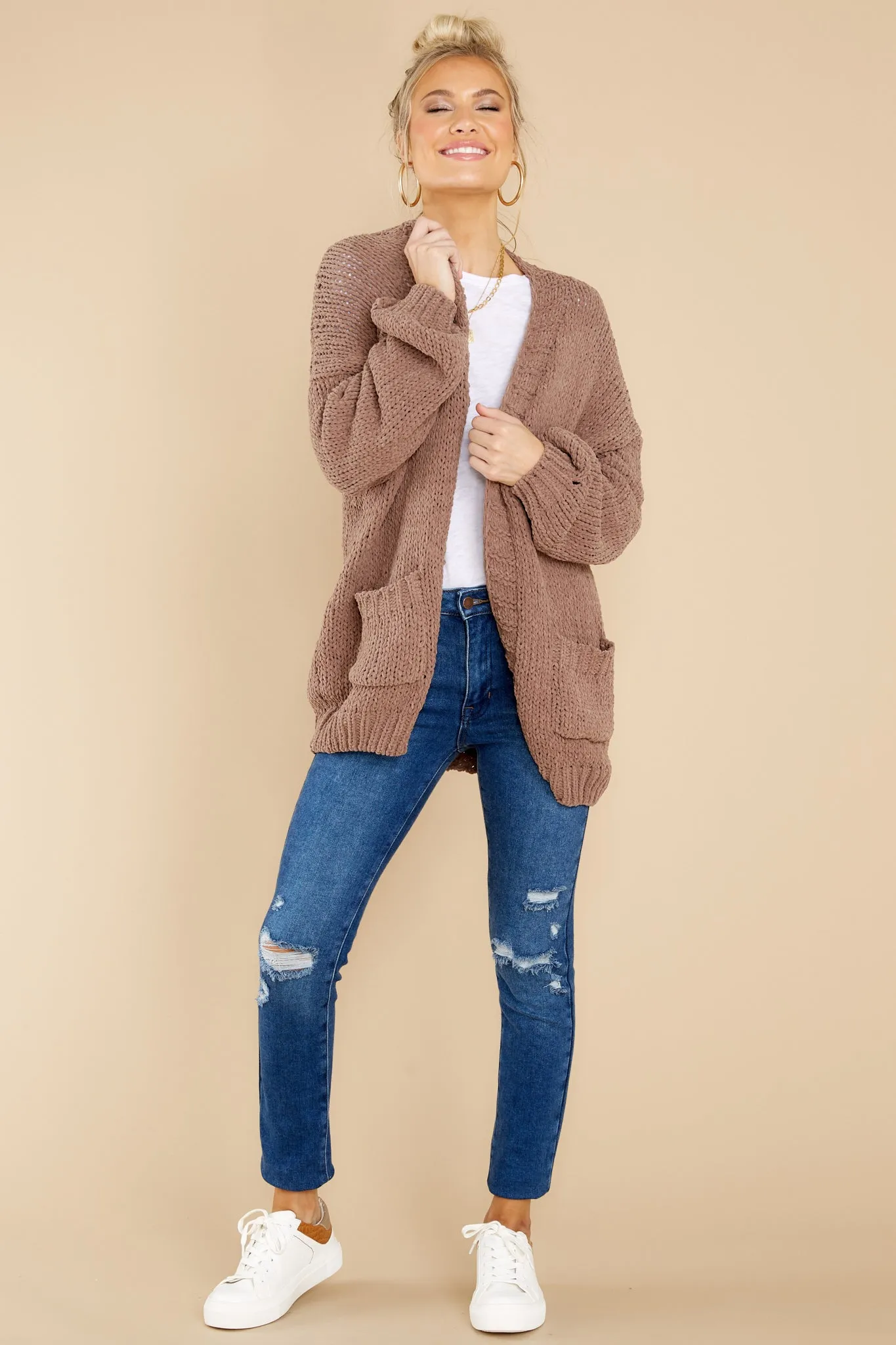 The Right Moment Mocha Cardigan