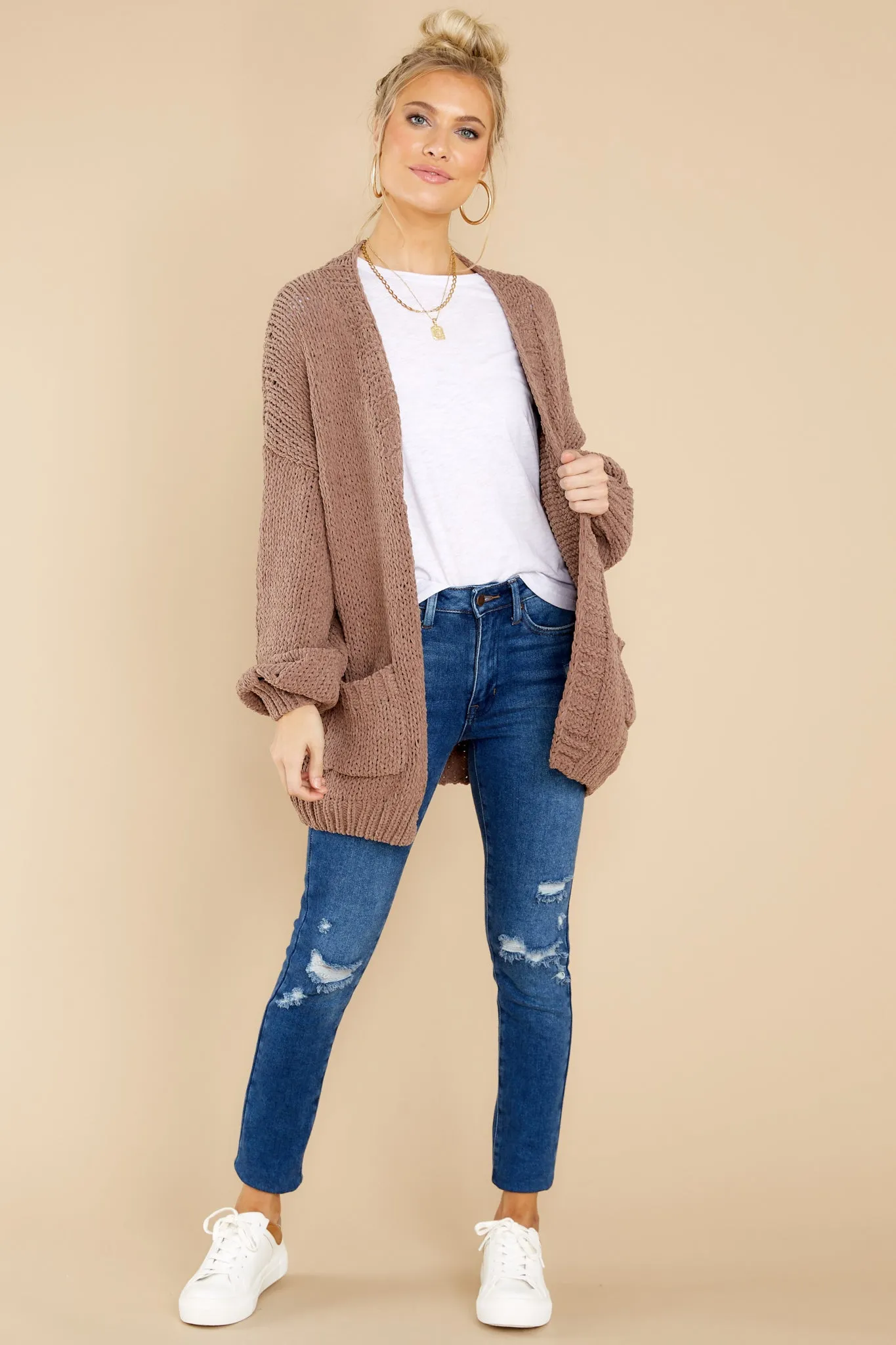 The Right Moment Mocha Cardigan