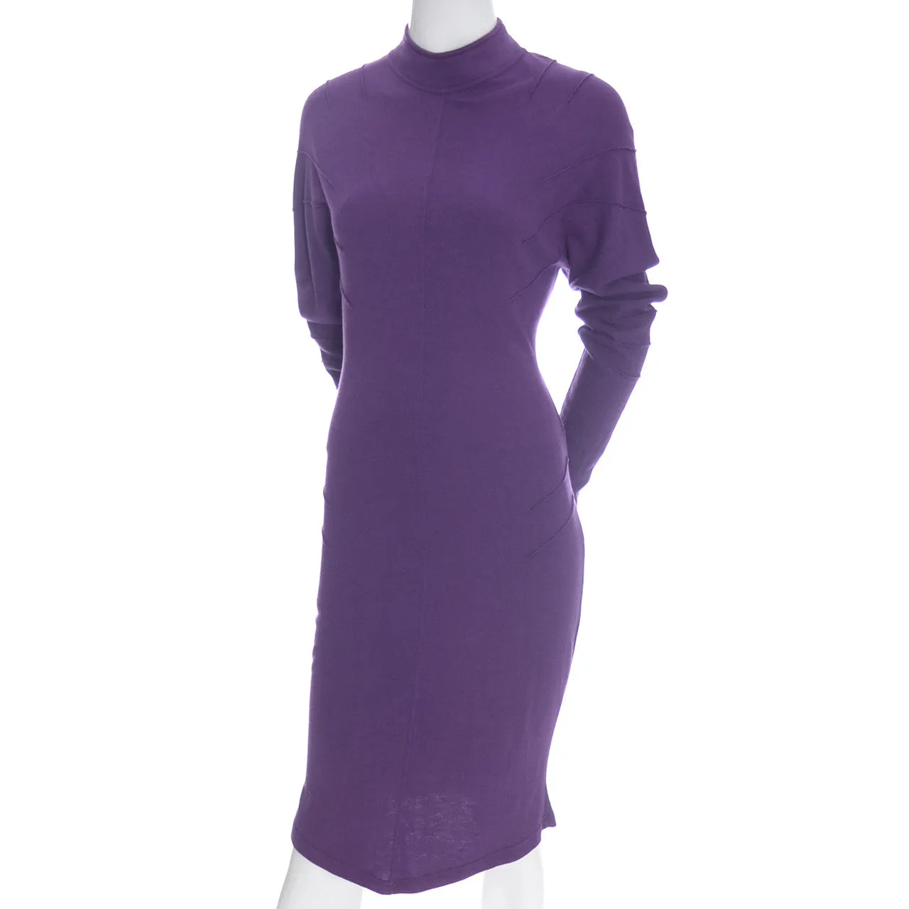 Thierry Mugler Vintage Dress Purple Act IV 1980s