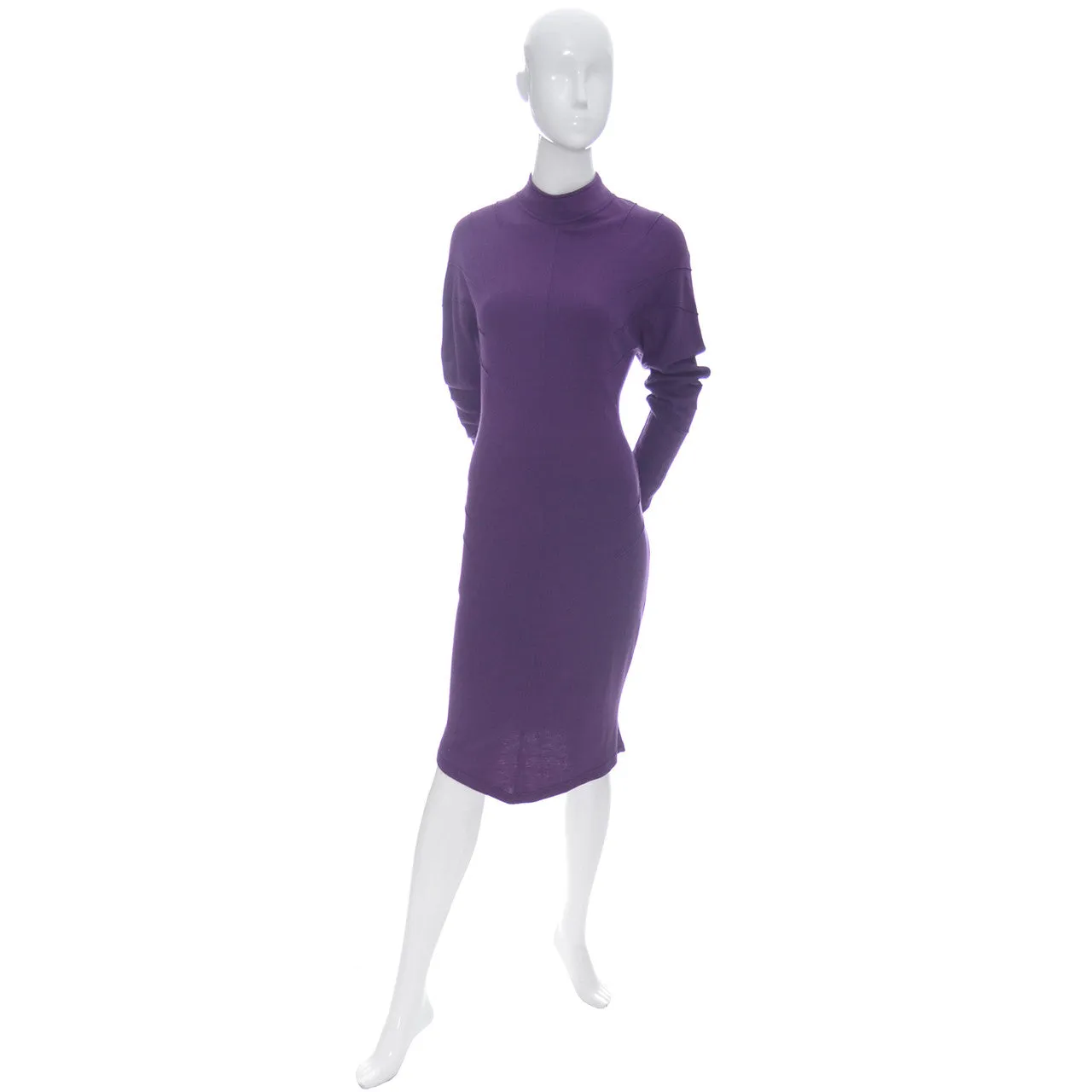 Thierry Mugler Vintage Dress Purple Act IV 1980s