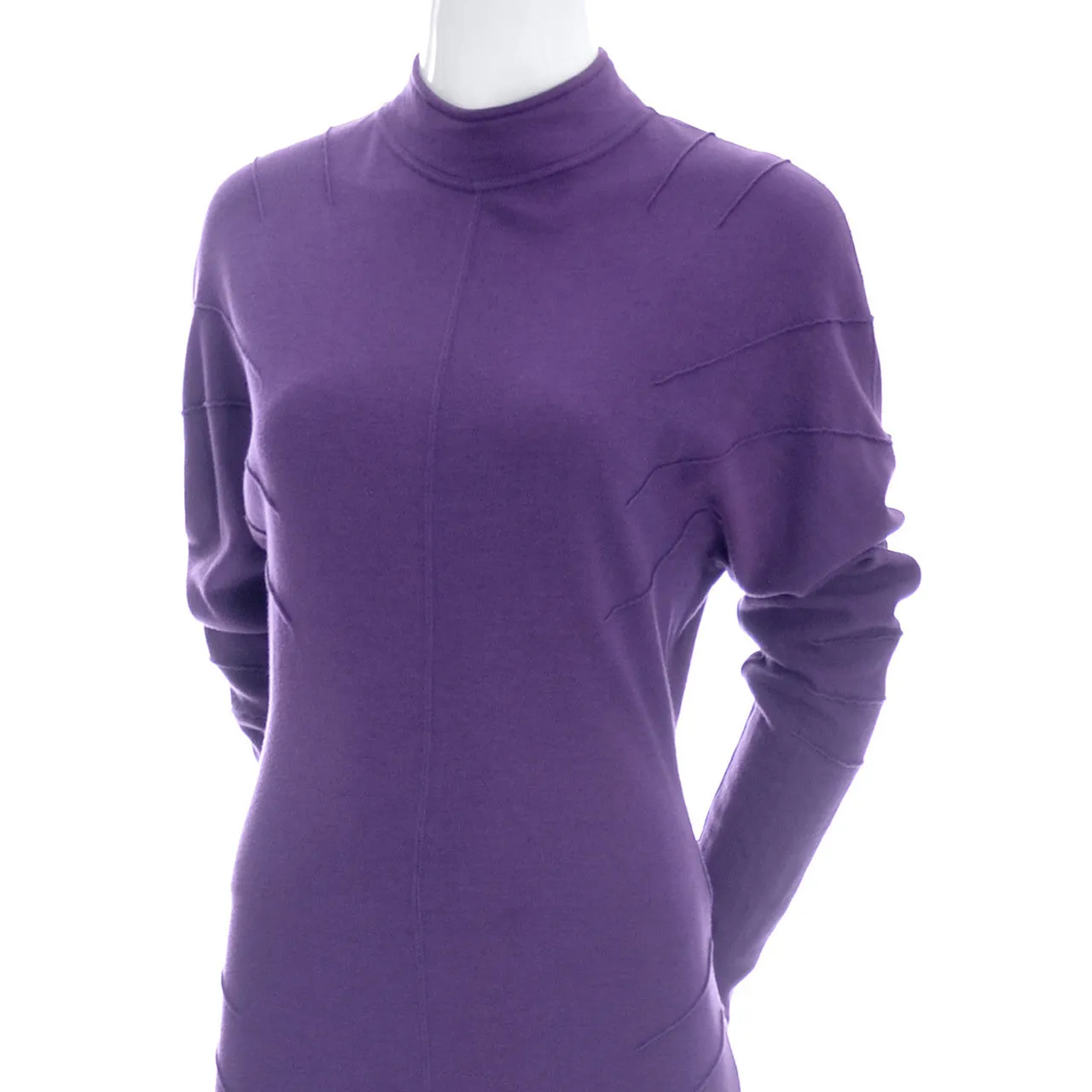 Thierry Mugler Vintage Dress Purple Act IV 1980s