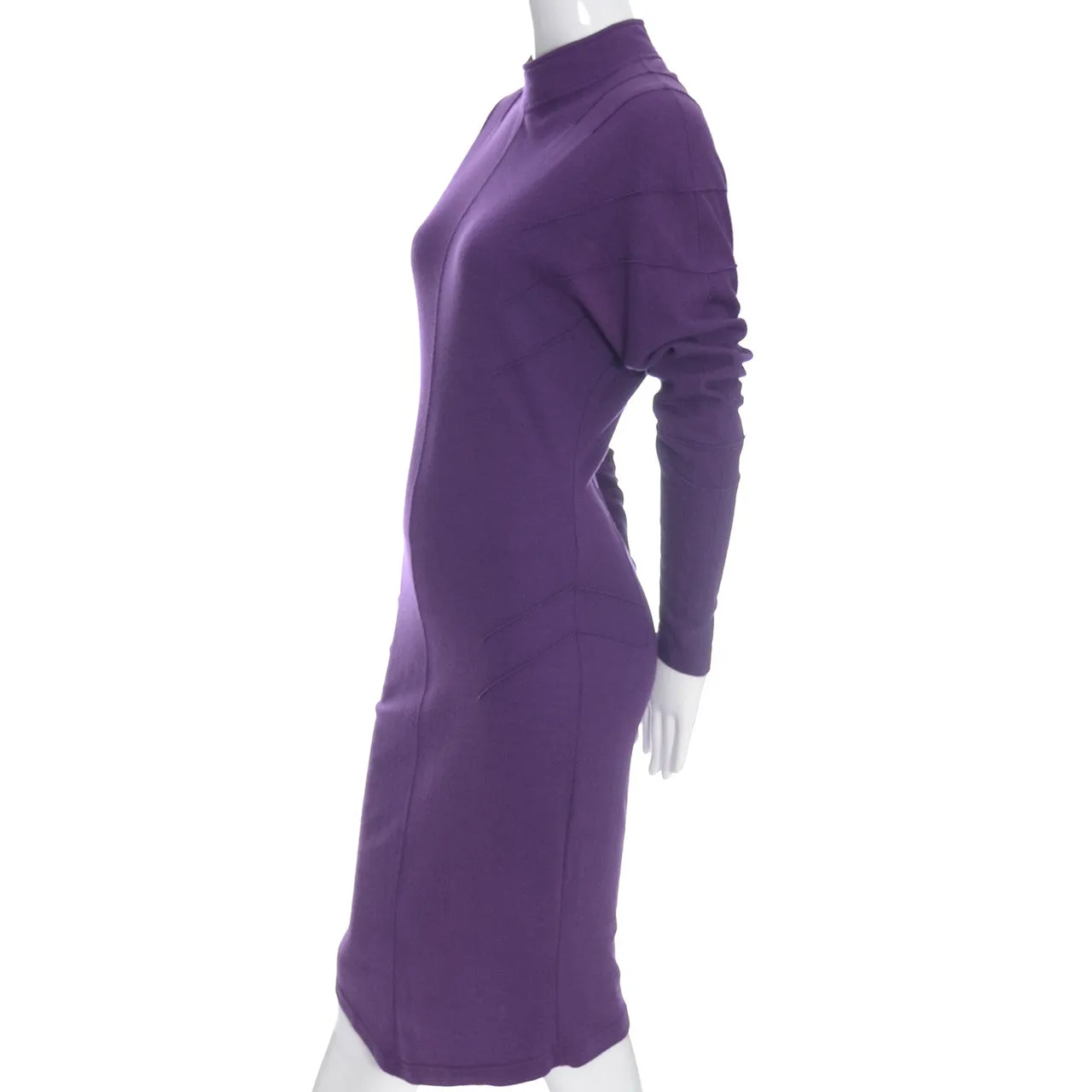 Thierry Mugler Vintage Dress Purple Act IV 1980s